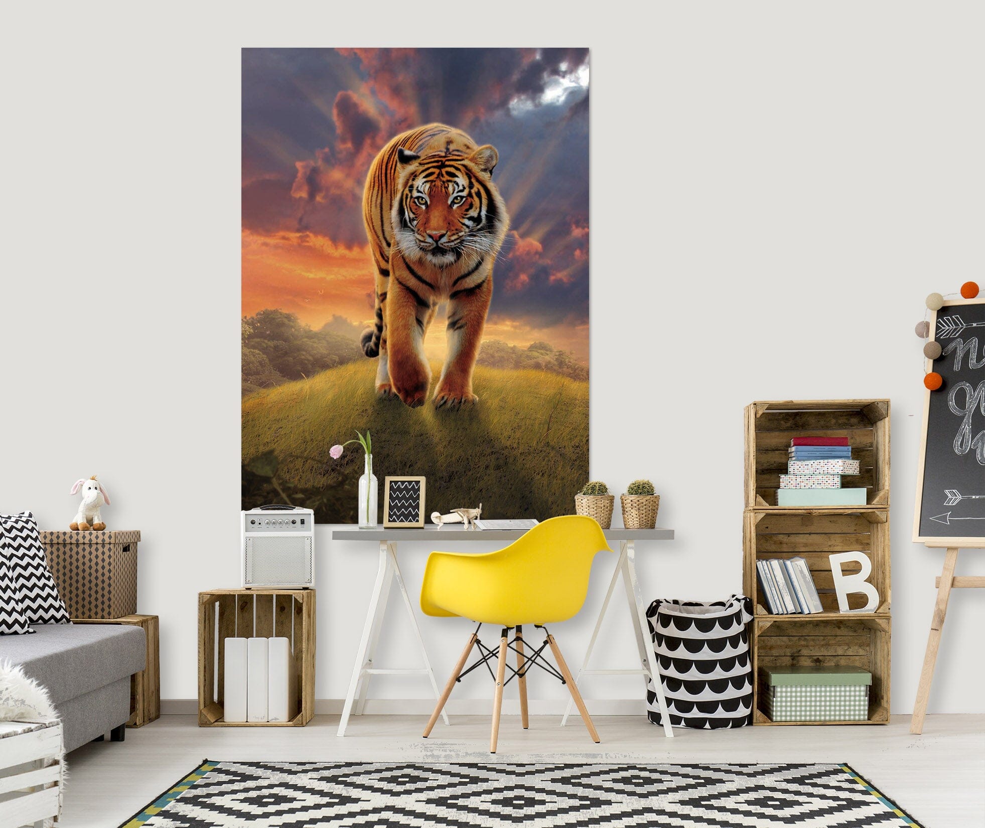 3D Rising Tiger 065 Vincent Hie Wall Sticker Wallpaper AJ Wallpaper 2