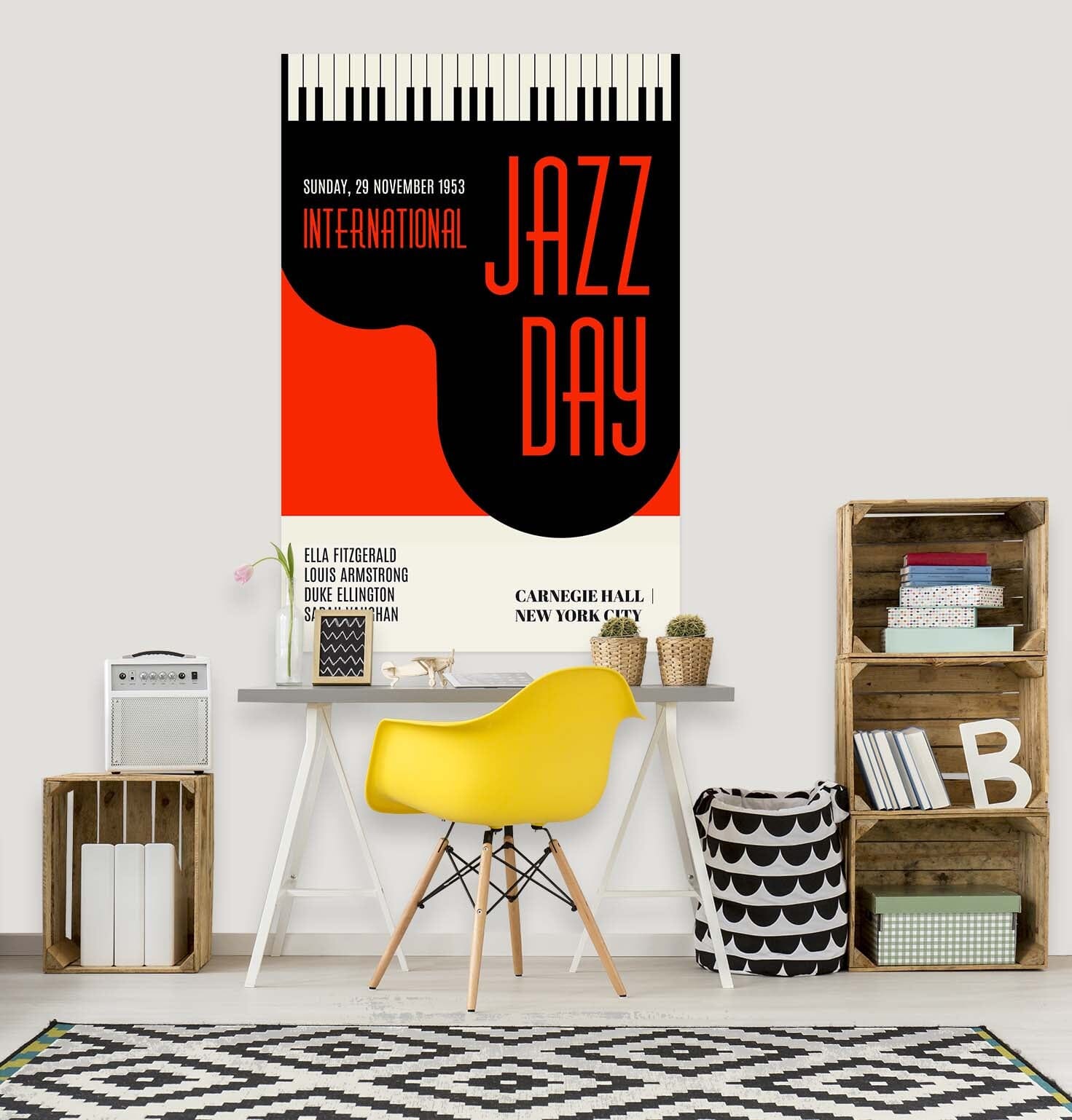 3D Orange Keyboard 168 Boris Draschoff Wall Sticker Wallpaper AJ Wallpaper 2