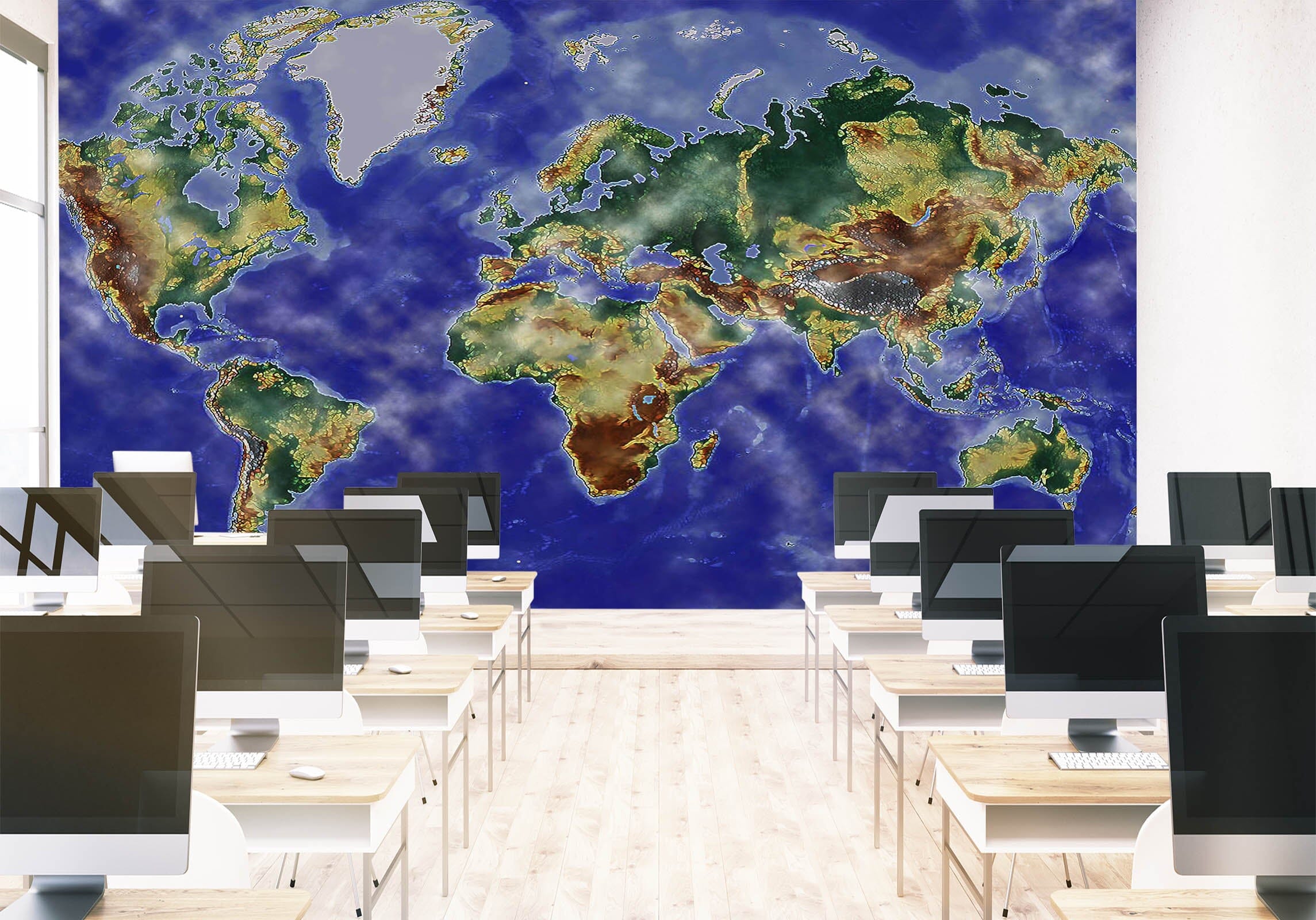 3D Exquisite Painting 2142 World Map Wall Murals Wallpaper AJ Wallpaper 2