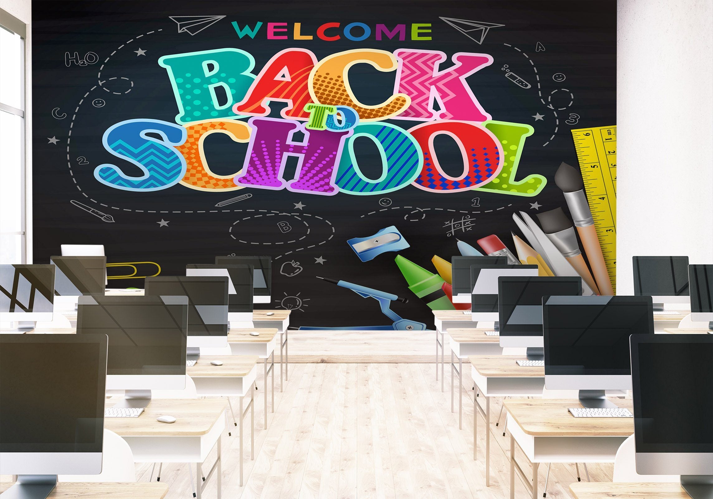 3D Cartoon Pencil 191 Wall Murals Wallpaper AJ Wallpaper 2