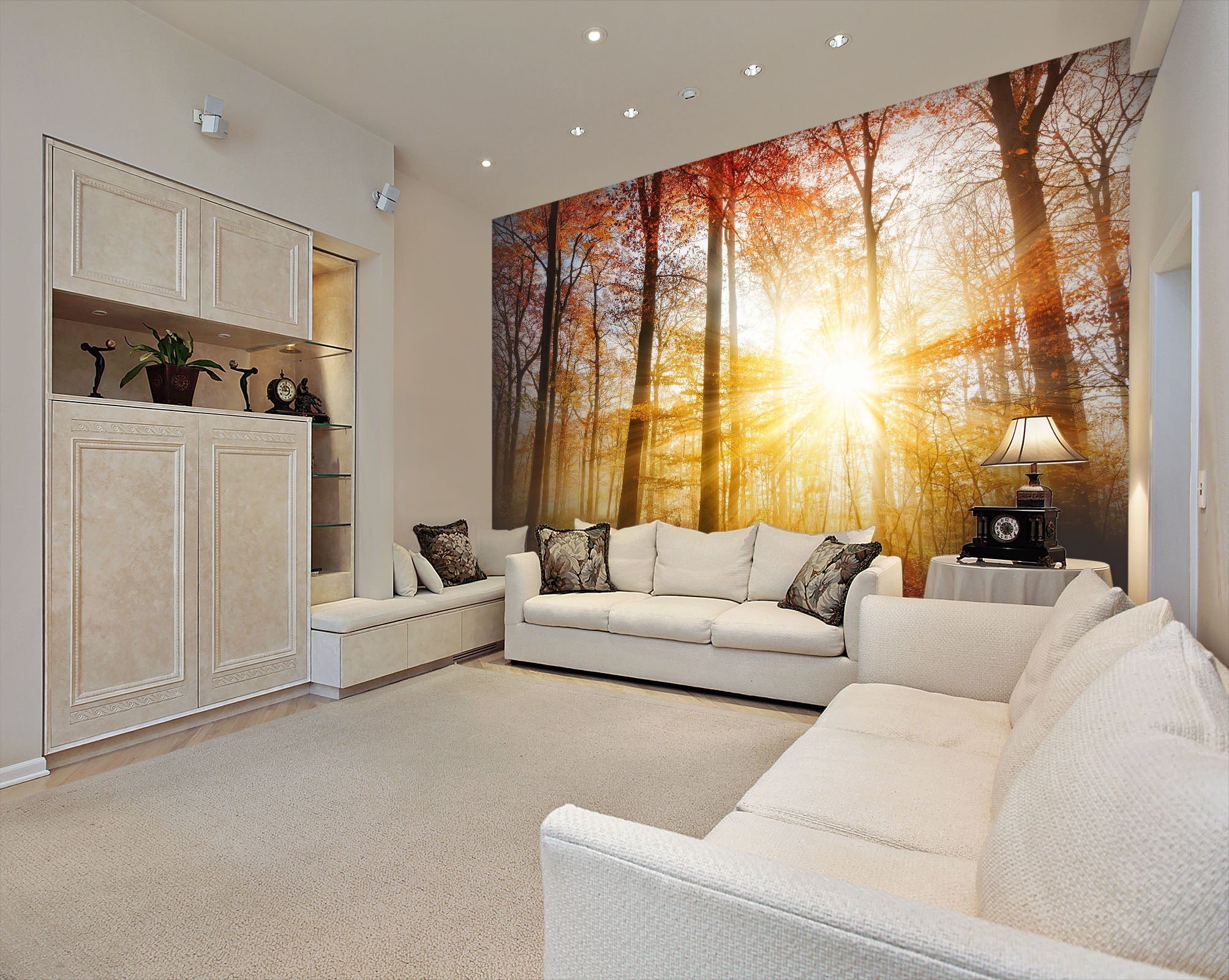 3D Dazzling Sunshine Forest 39 Wall Murals Wallpaper AJ Wallpaper 2