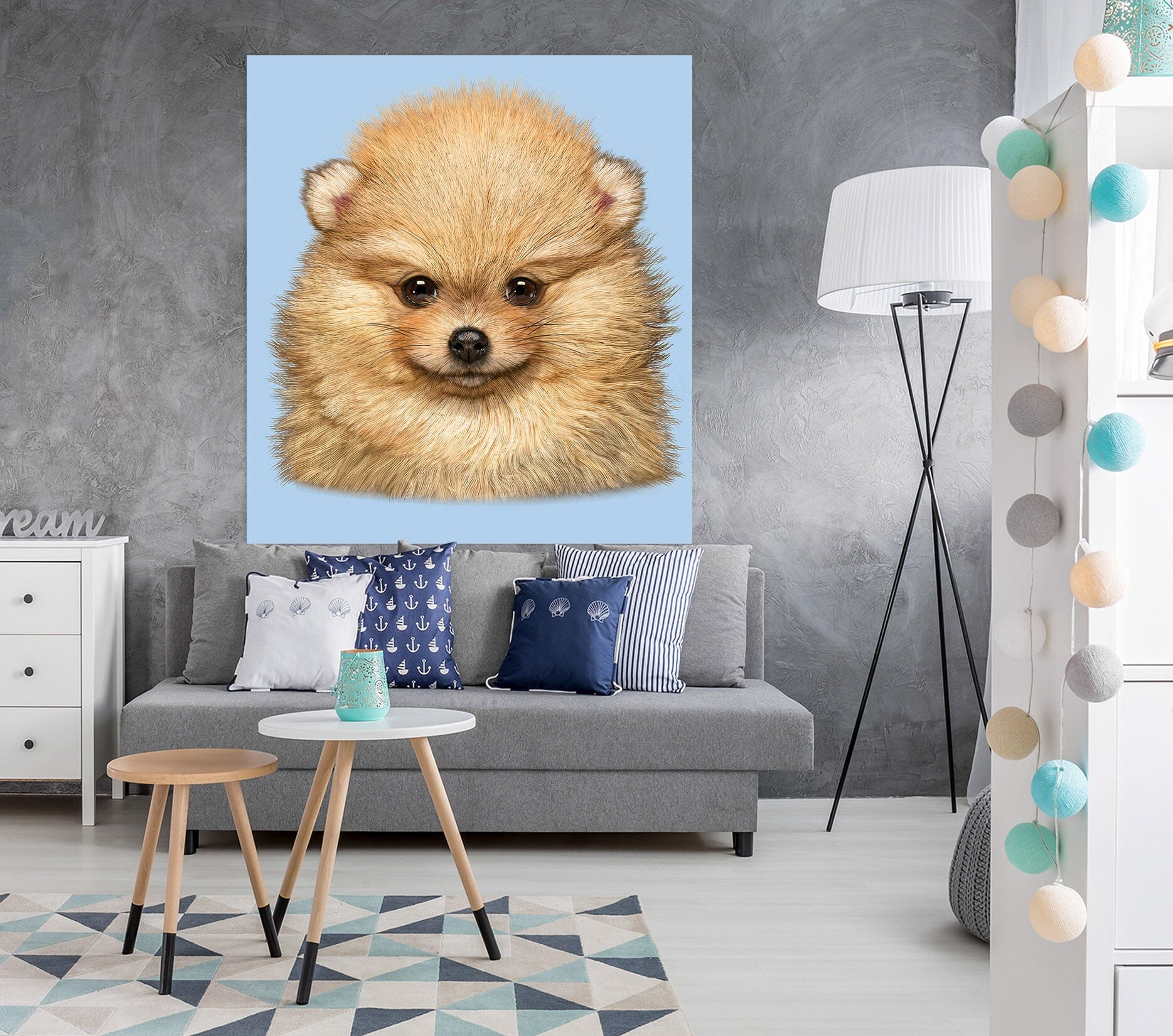 3D Furry Dog 062 Vincent Hie Wall Sticker Wallpaper AJ Wallpaper 2