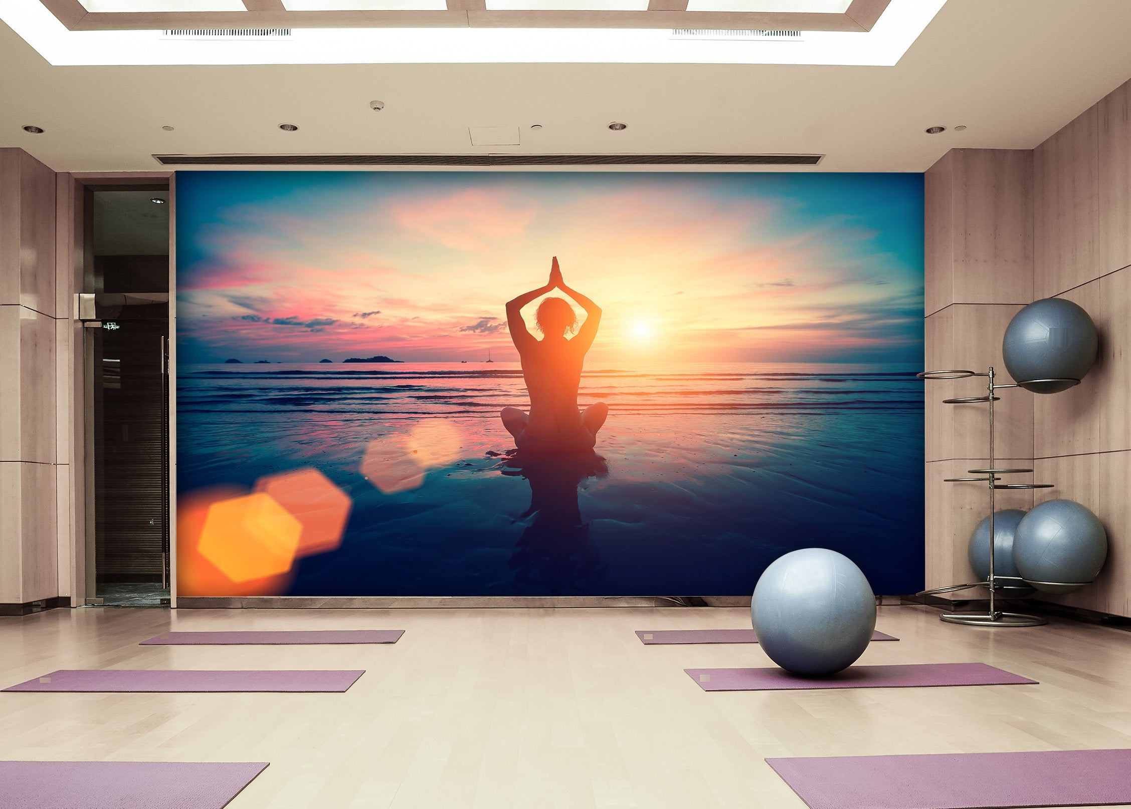 3D Lady Yoga 085 Wall Murals Wallpaper AJ Wallpaper 2