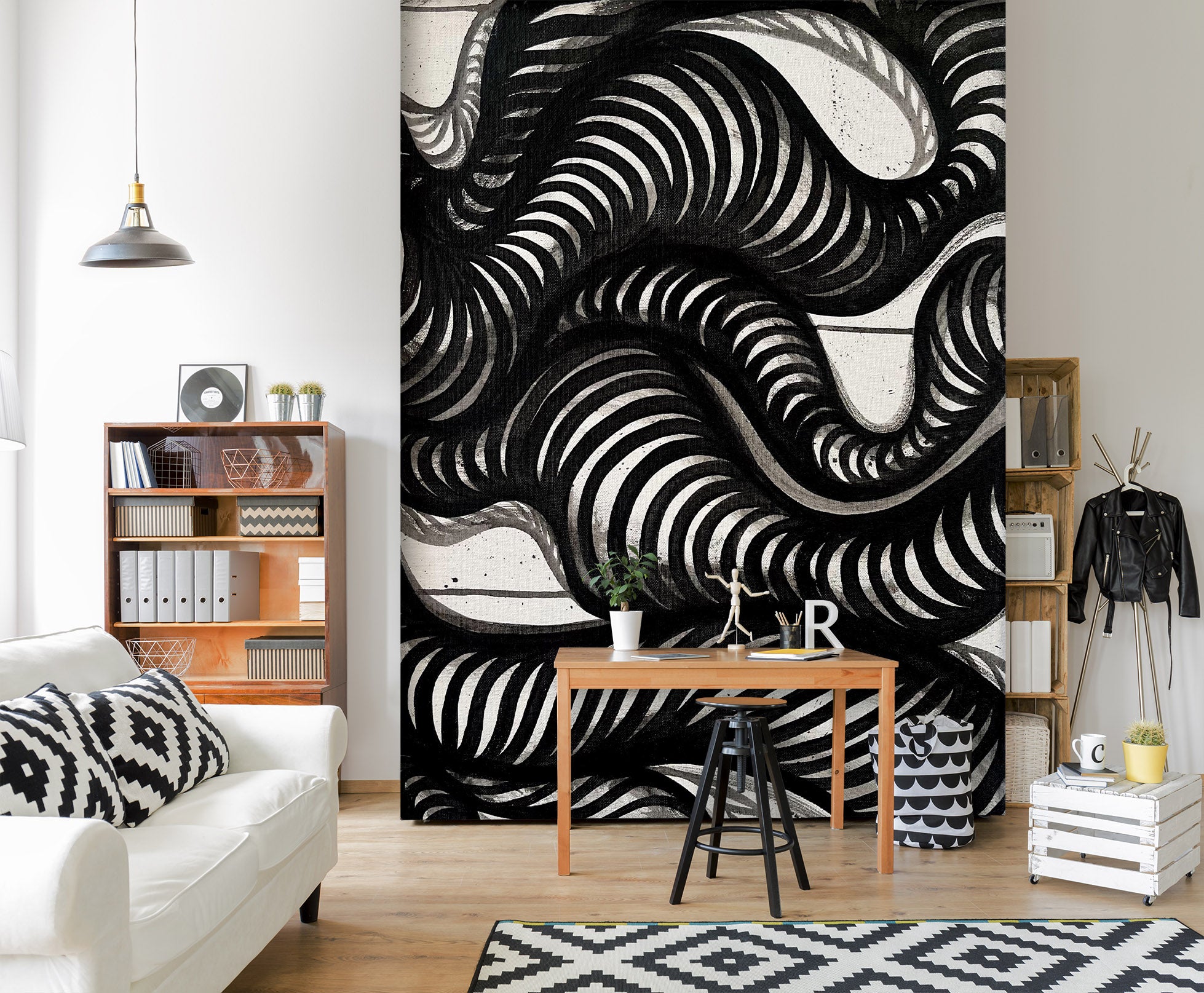 3D Line Drawing 1292 Jacqueline Reynoso Wall Mural Wall Murals