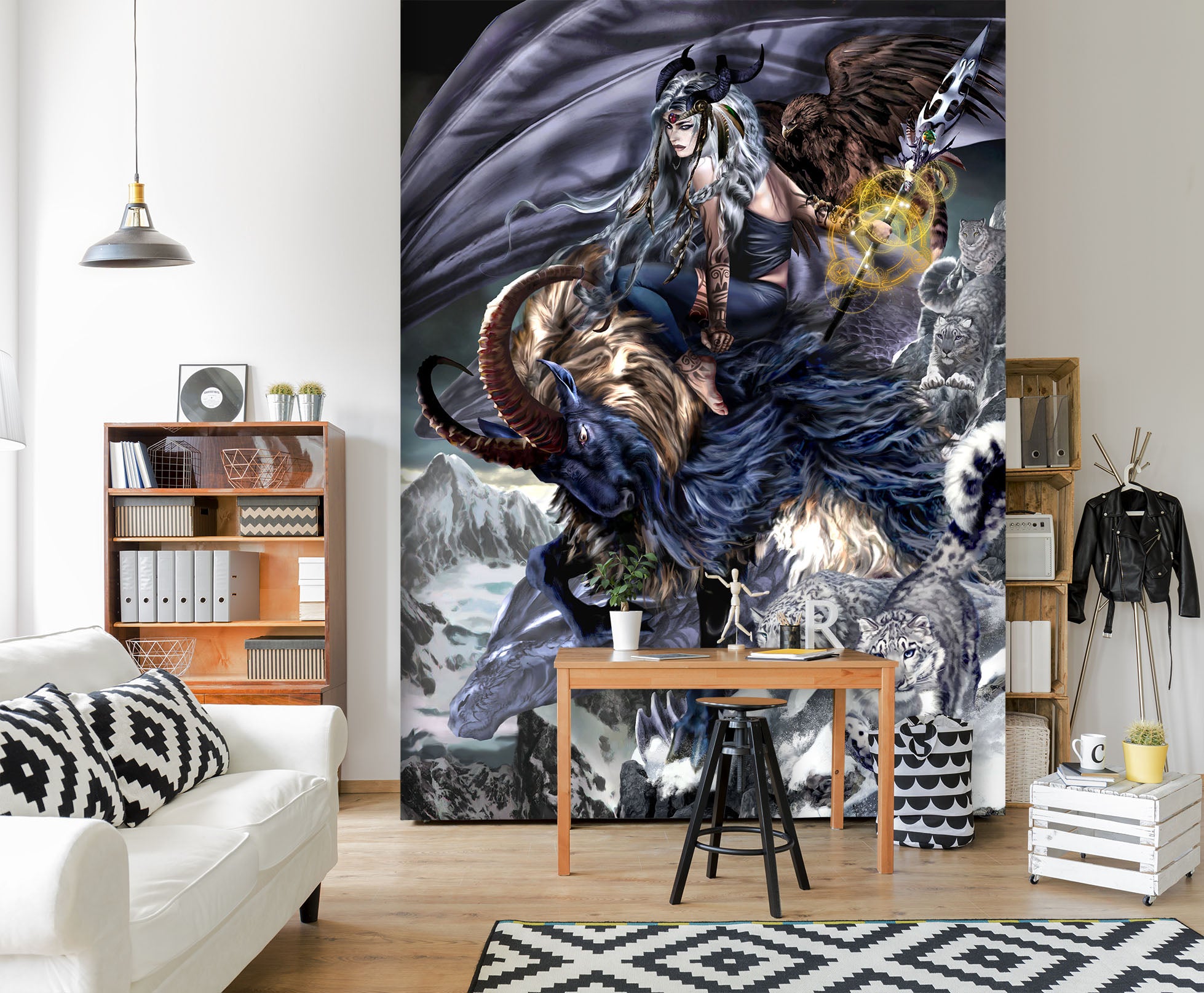 3D Woman Sheep 8122 Ruth Thompson Wall Mural Wall Murals