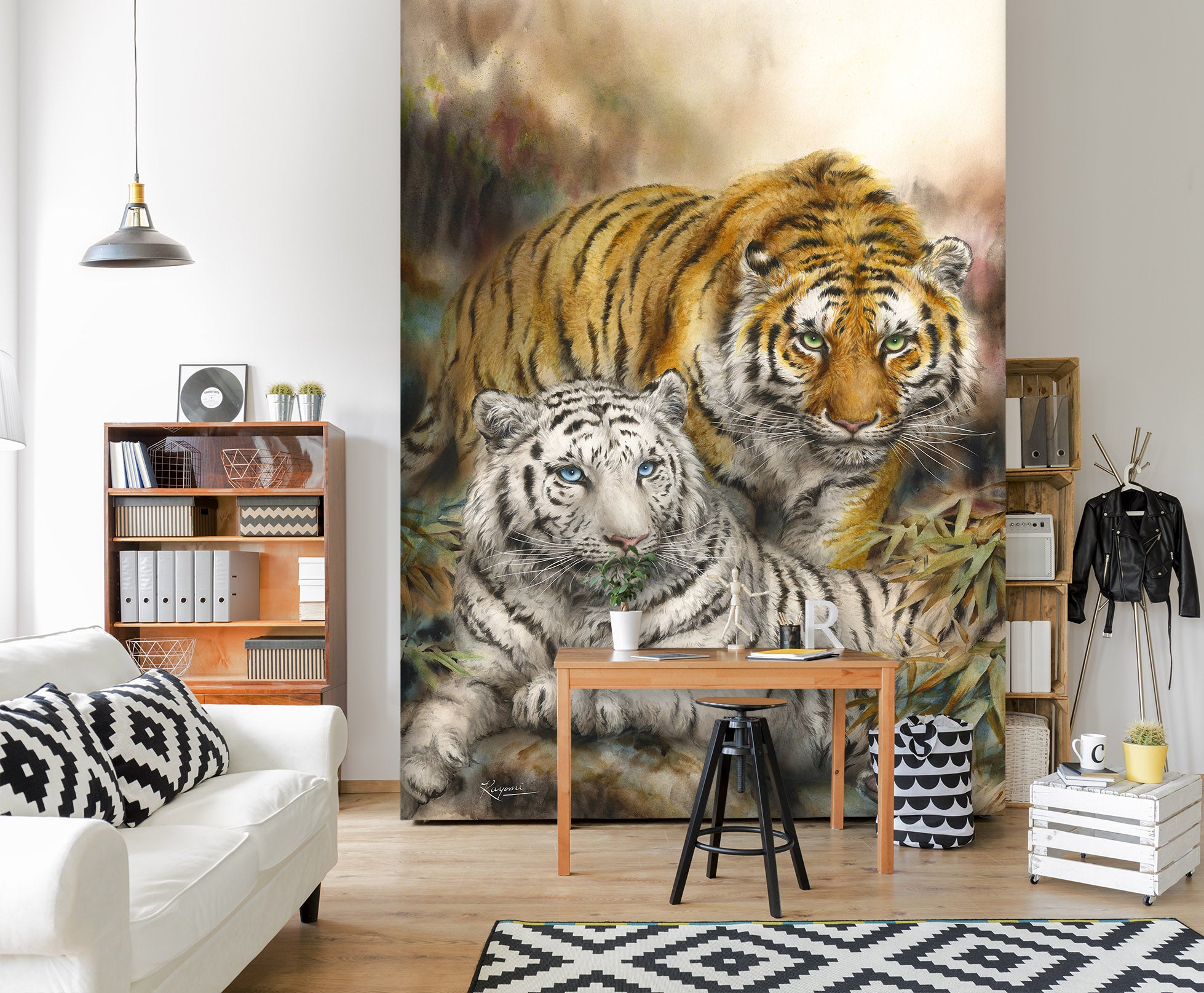 3D Animal Tiger 5505 Kayomi Harai Wall Mural Wall Murals