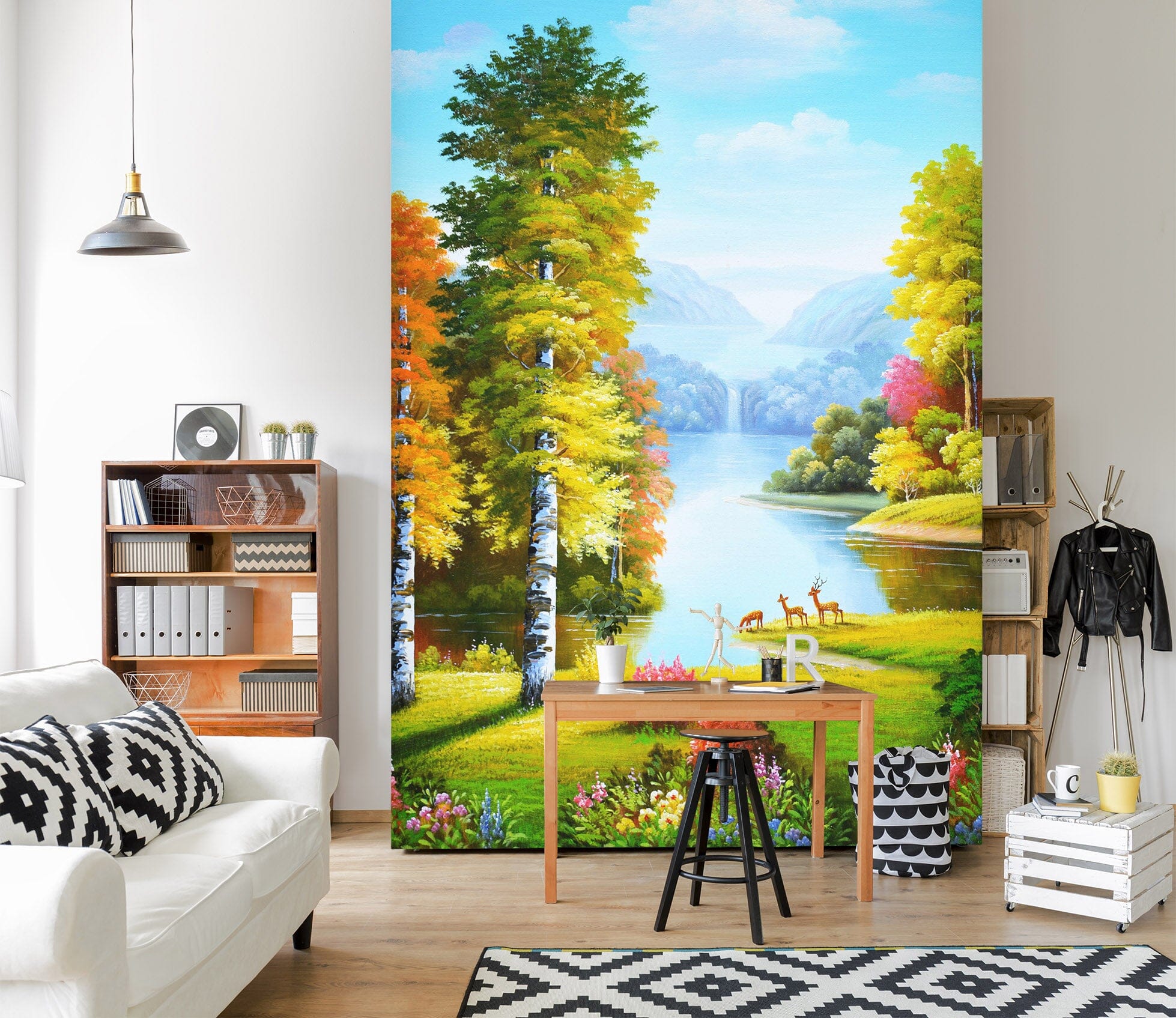 3D Autumn Forest 1870 Wall Murals Wallpaper AJ Wallpaper 2