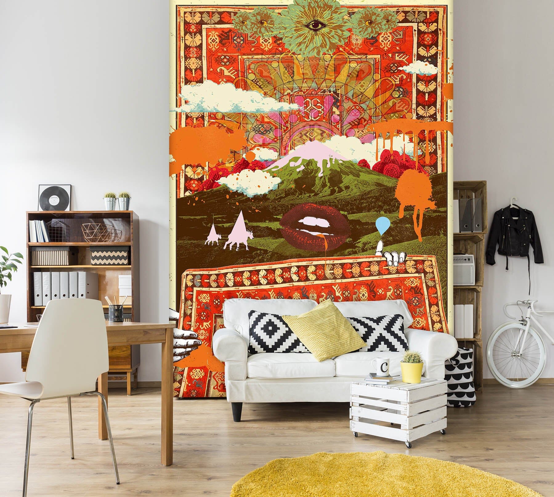 3D Morning Psychedelia 1409 Showdeer Wall Mural Wall Murals Wallpaper AJ Wallpaper 2