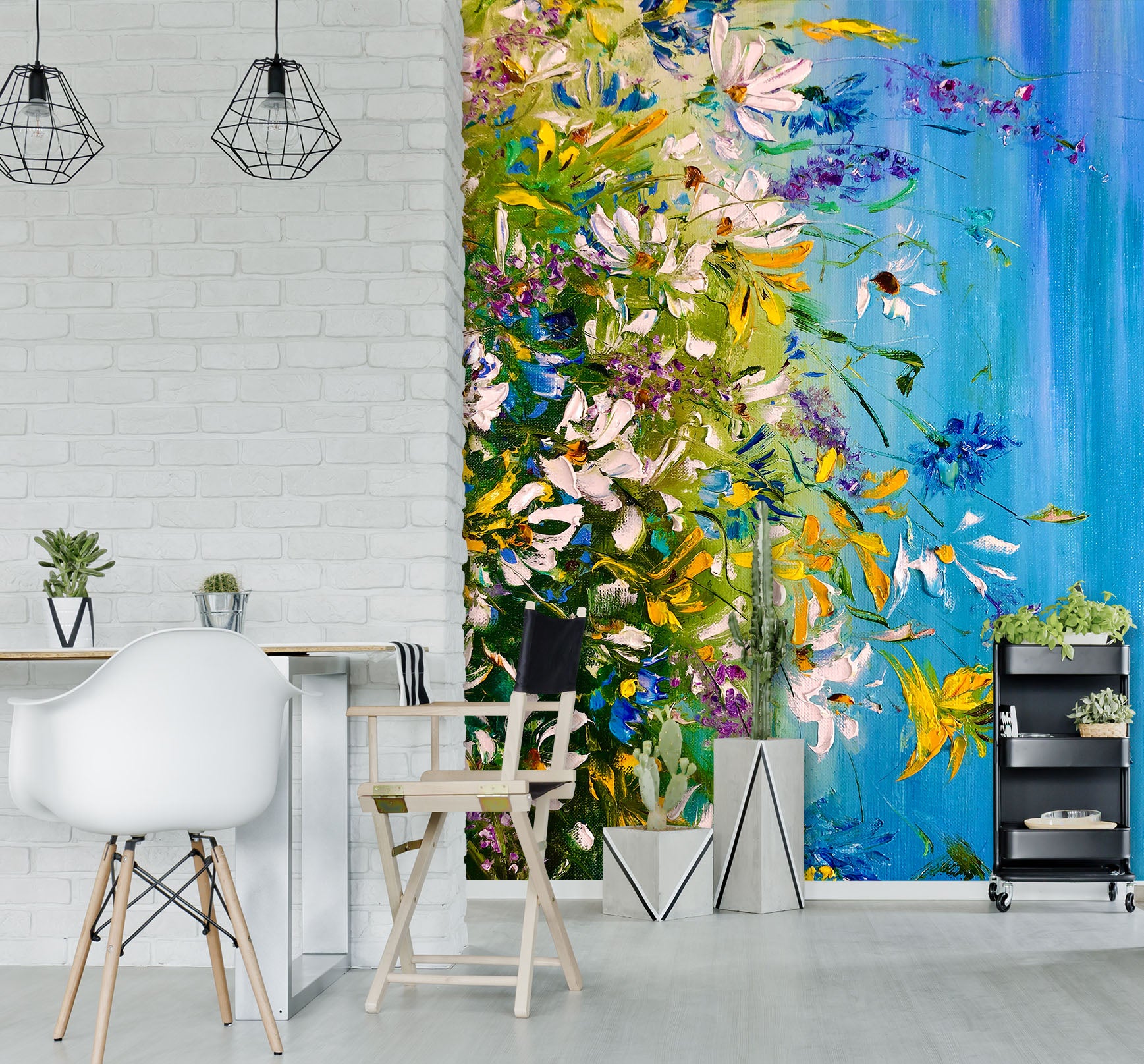 3D Colorful Daisies 293 Skromova Marina Wall Mural Wall Murals