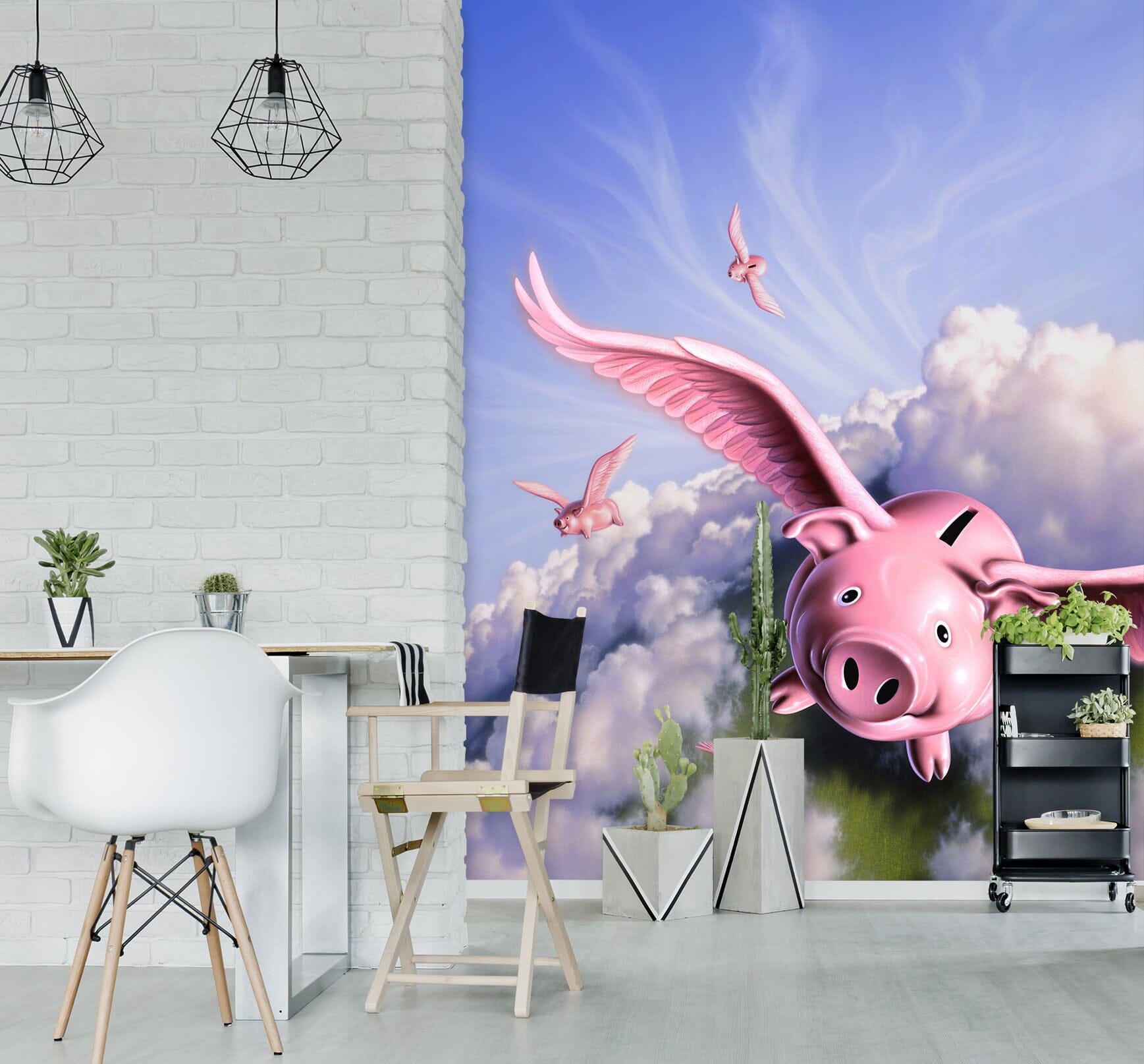 3D Piggies 1416 Jerry LoFaro Wall Mural Wall Murals Wallpaper AJ Wallpaper 2