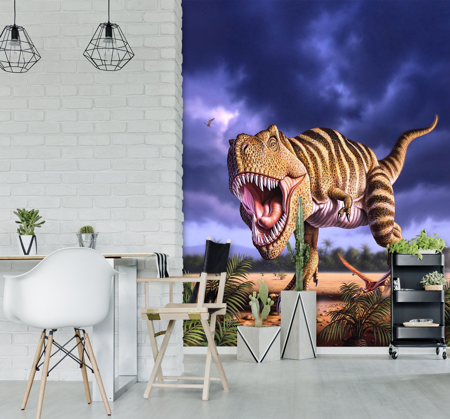 3D Brown Rex 1405 Jerry LoFaro Wall Mural Wall Murals Wallpaper AJ Wallpaper 2