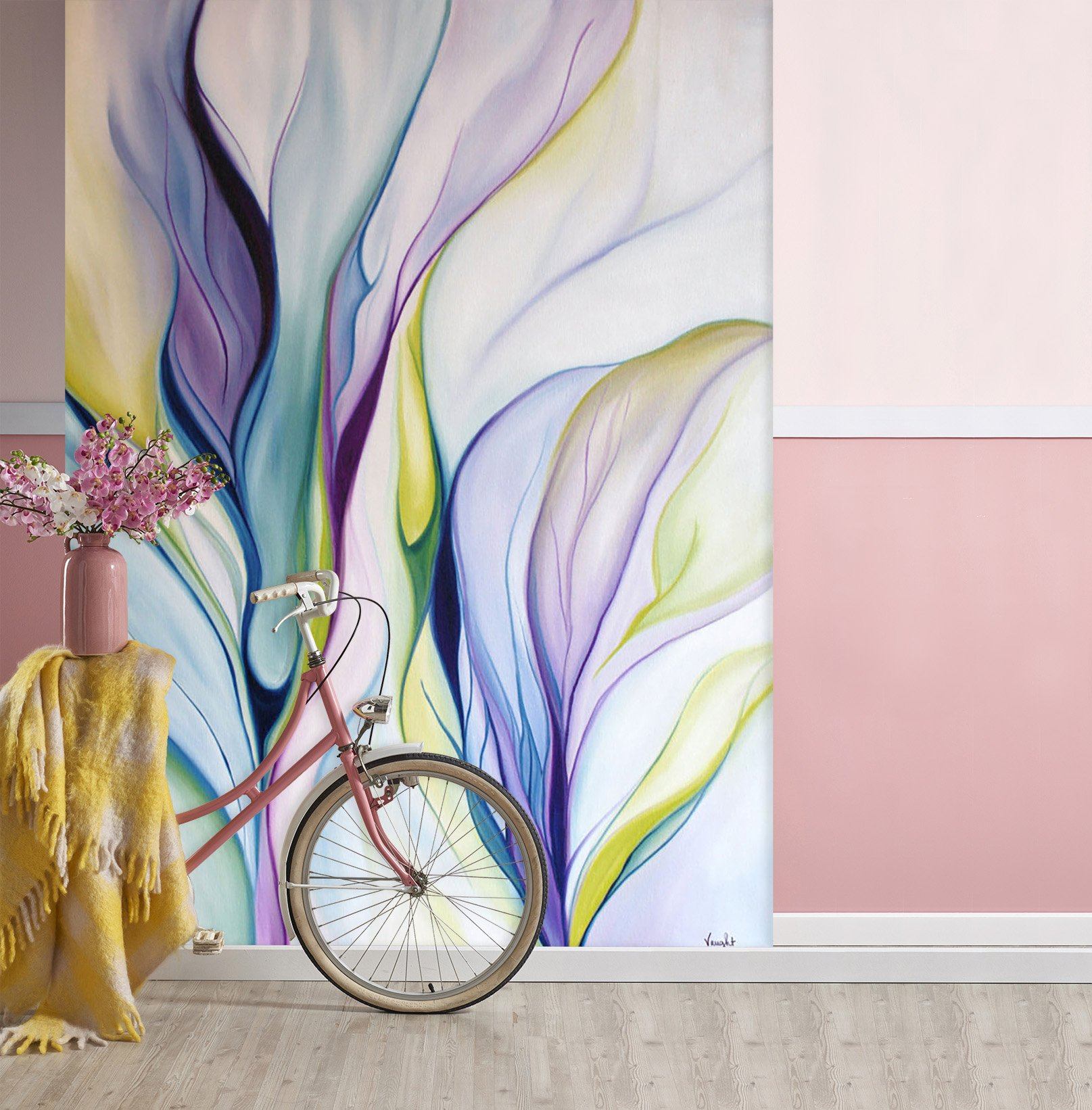 3D Abstract Color Stripes 074 Wall Murals Wallpaper AJ Wallpaper 2