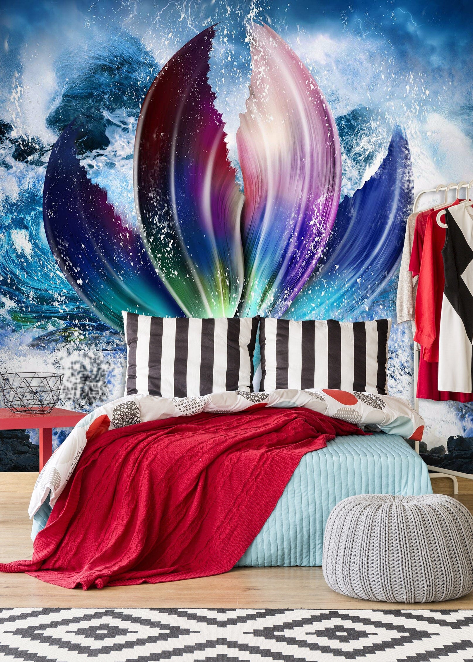 3D Mermaid Tail 1976 Wall Murals Wallpaper AJ Wallpaper 2