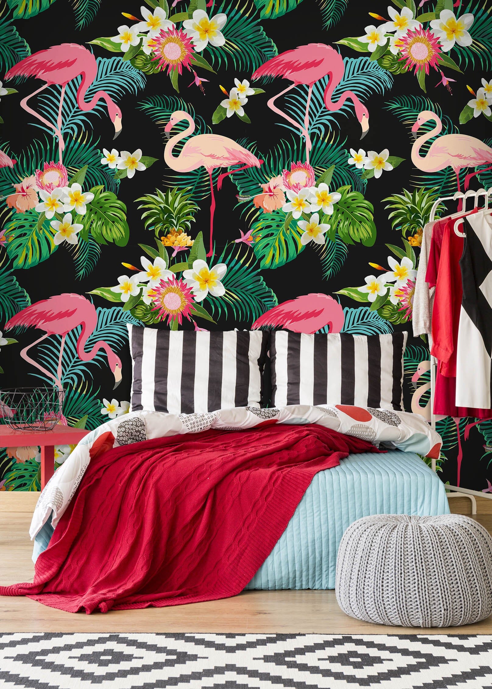 3D Pink Flamingo 1713 Wall Murals Wallpaper AJ Wallpaper 2