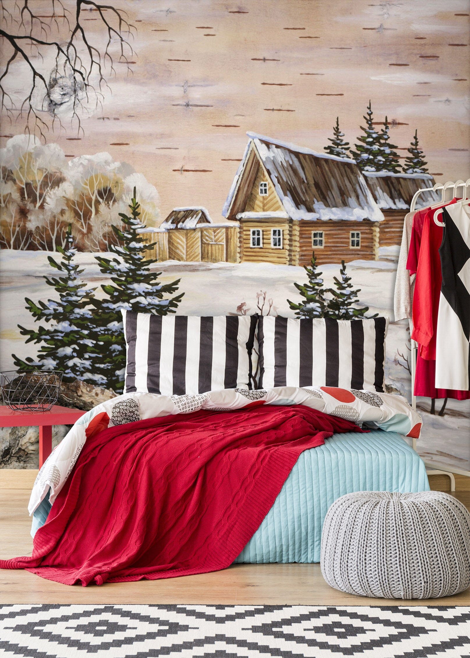 3D Snow Scene 1972 Wall Murals Wallpaper AJ Wallpaper 2