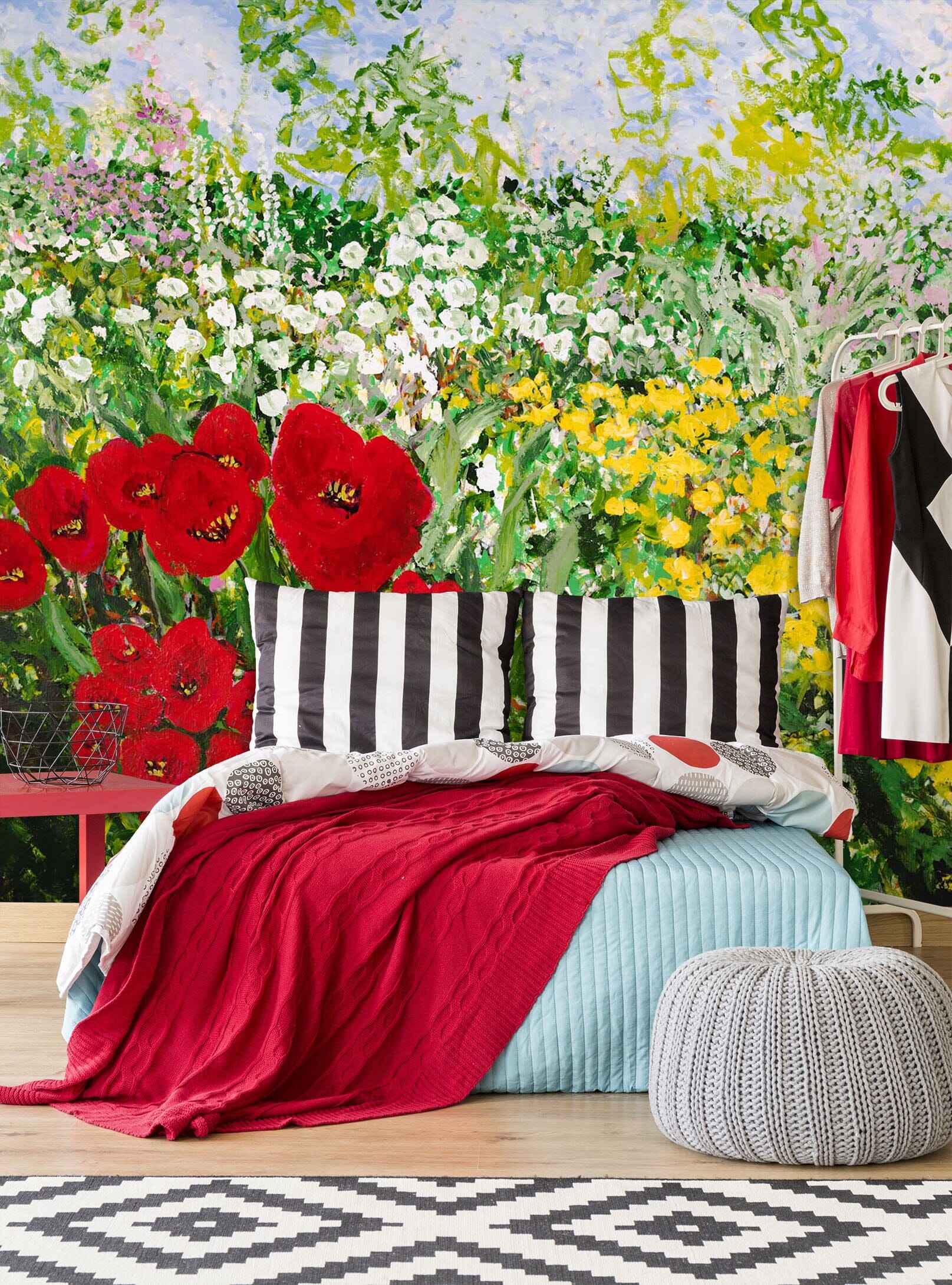 3D Colored Flowers 251 Allan P. Friedlander Wall Mural Wall Murals Wallpaper AJ Wallpaper 2