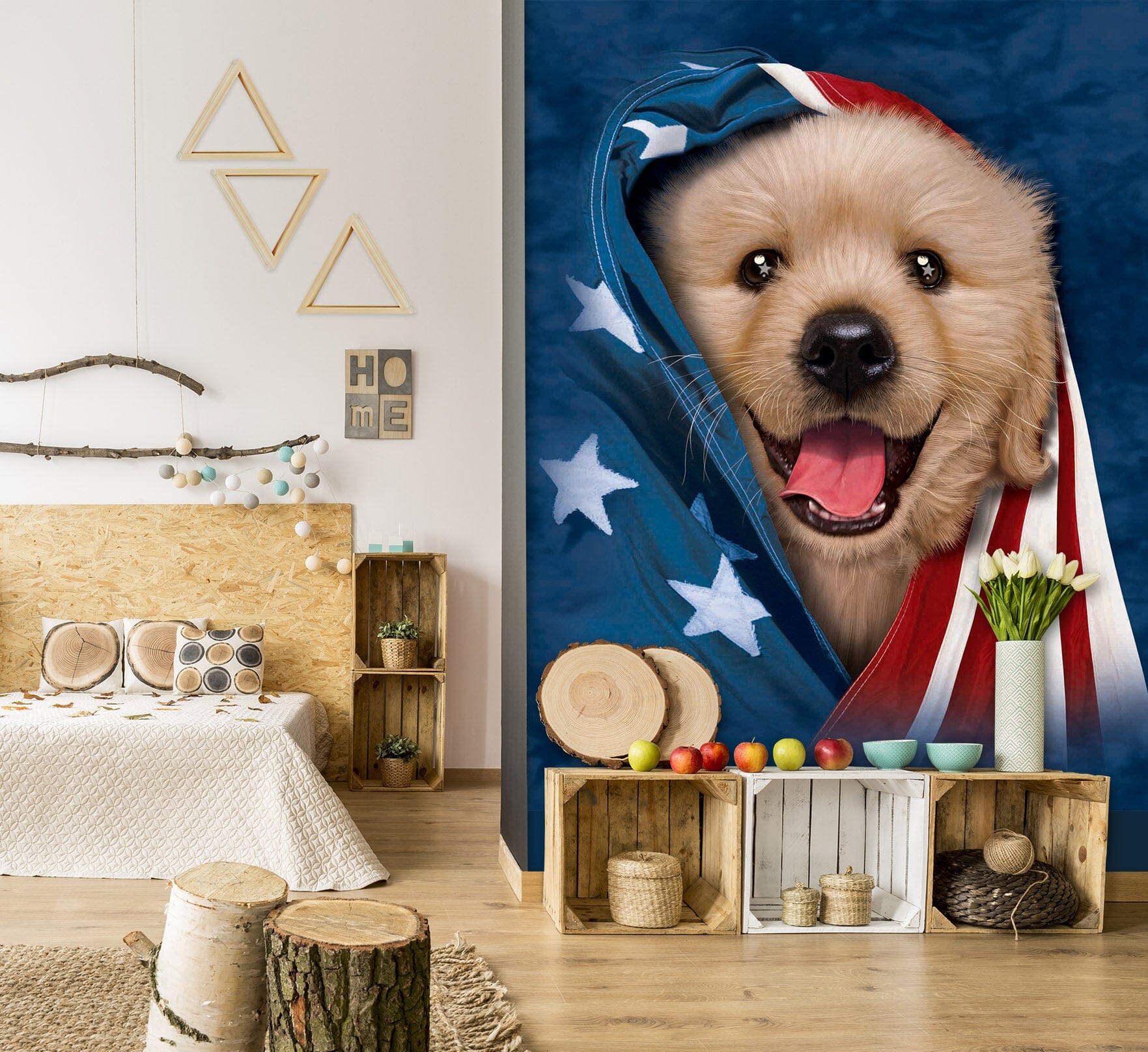 3D Cute Dog 1401 Wall Murals Exclusive Designer Vincent Wallpaper AJ Wallpaper 2