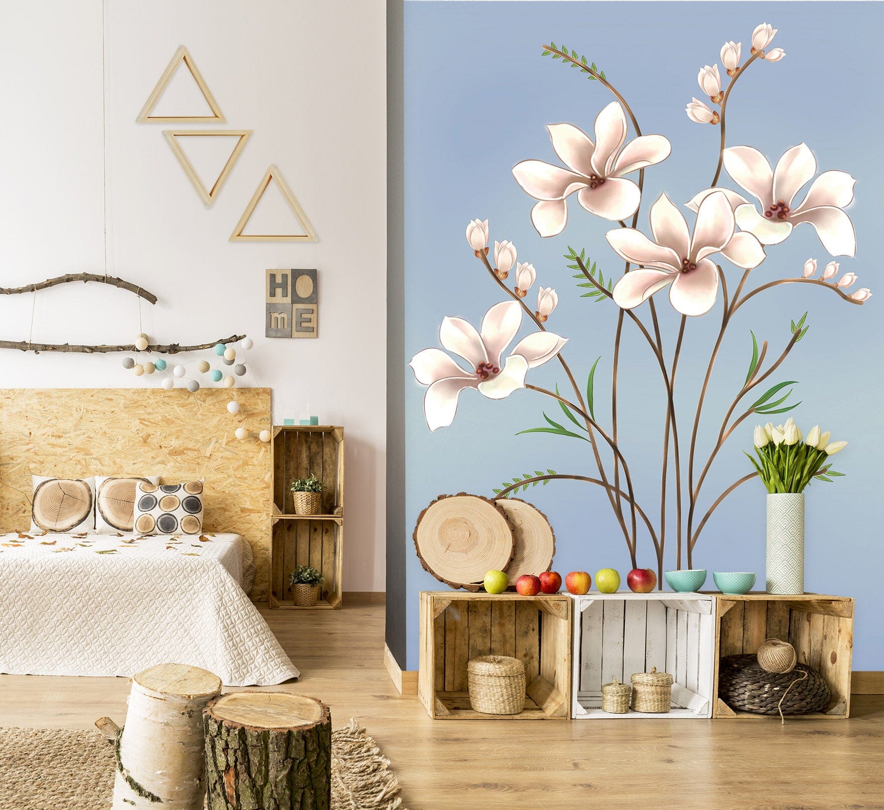 3D Flowers Bloom 1810 Wall Murals Wallpaper AJ Wallpaper 2