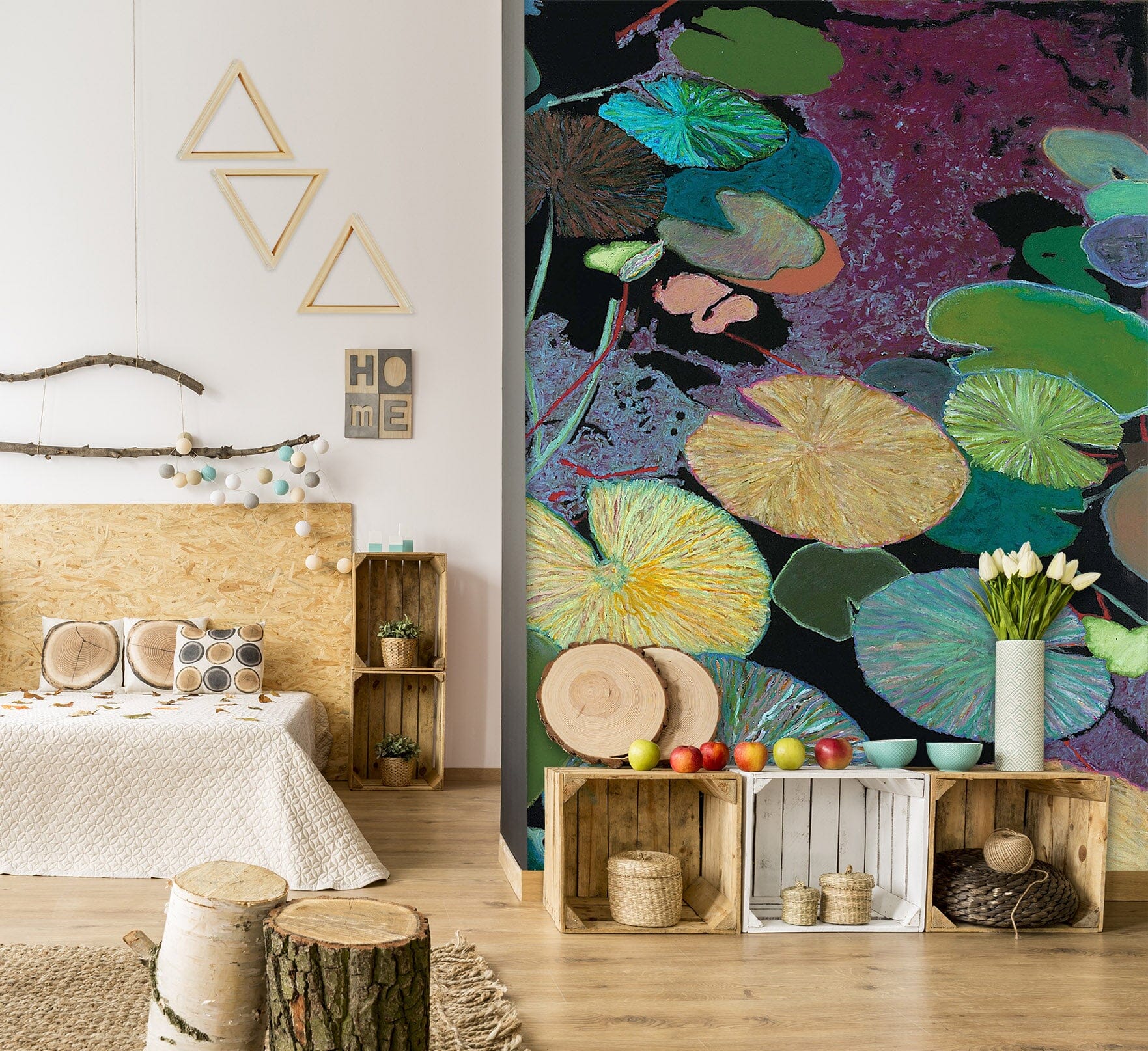 3D Lotus Pond 295 Allan P. Friedlander Wall Mural Wall Murals Wallpaper AJ Wallpaper 2