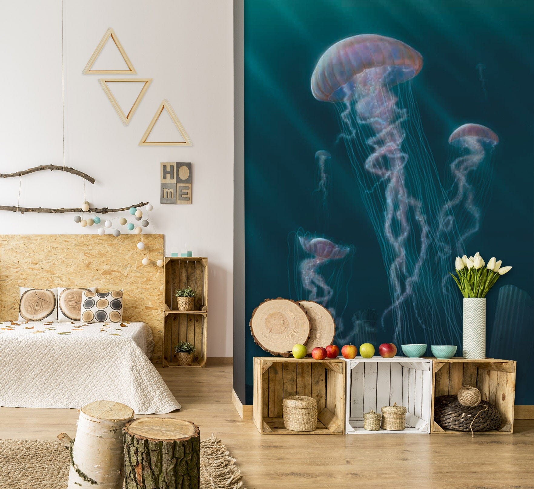 3D Jellyfish Def 1524 Wall Murals Exclusive Designer Vincent Wallpaper AJ Wallpaper 2