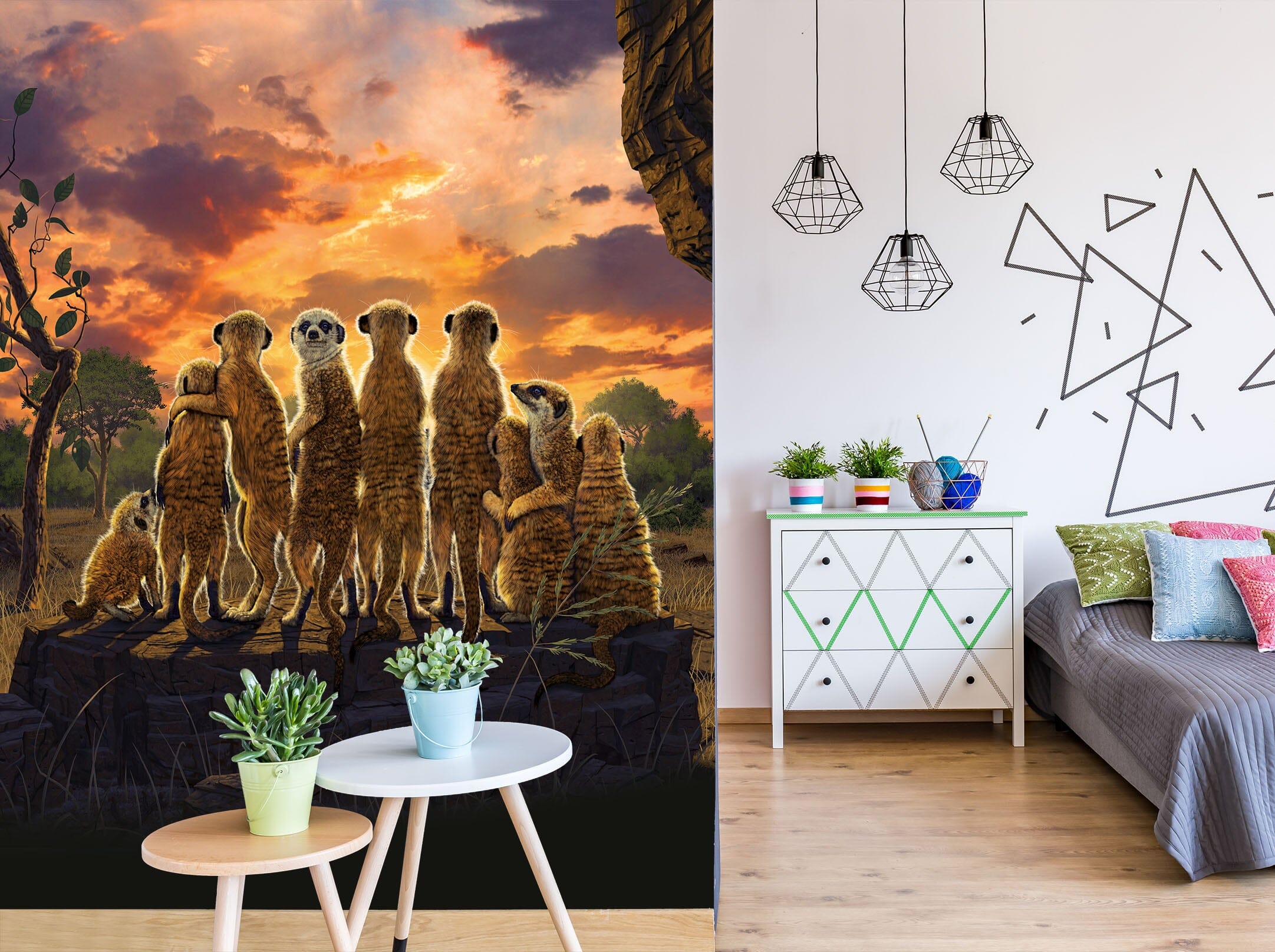 3D Meerkats Def 1530 Wall Murals Exclusive Designer Vincent Wallpaper AJ Wallpaper 2