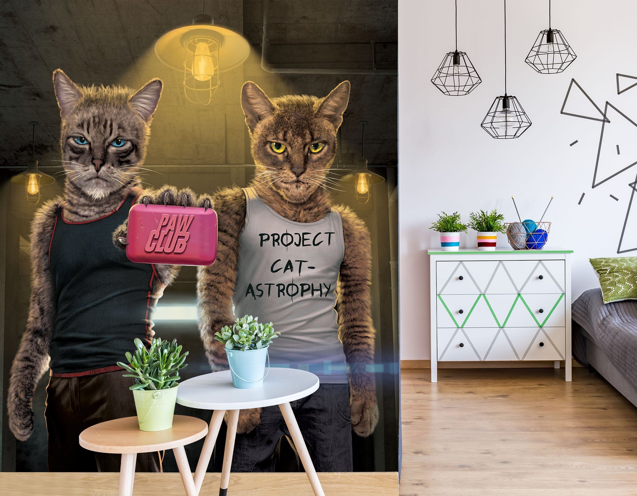 3D Paw Club 1534 Wall Murals Exclusive Designer Vincent Wallpaper AJ Wallpaper 2