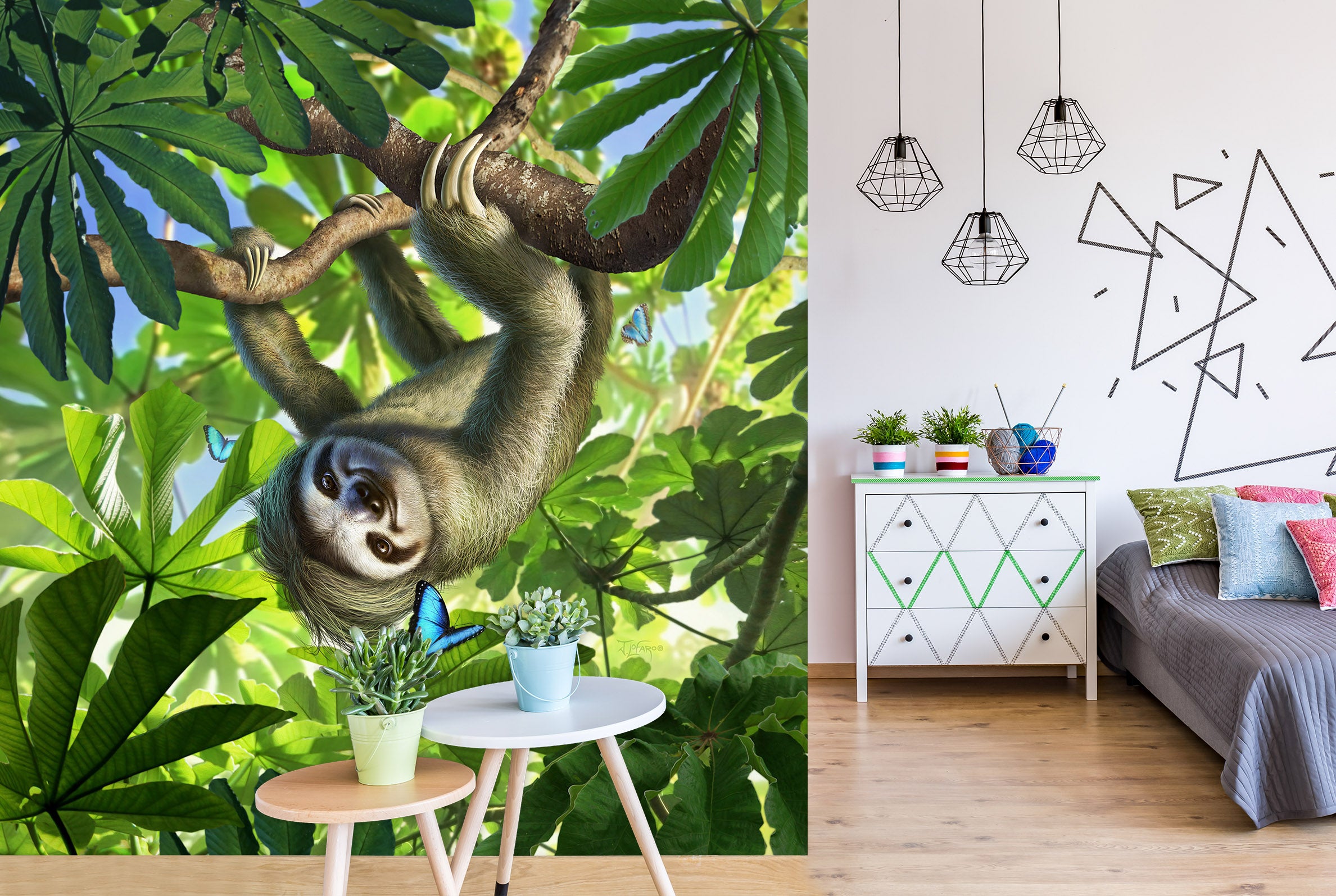 3D Sloth 85047 Jerry LoFaro Wall Mural Wall Murals