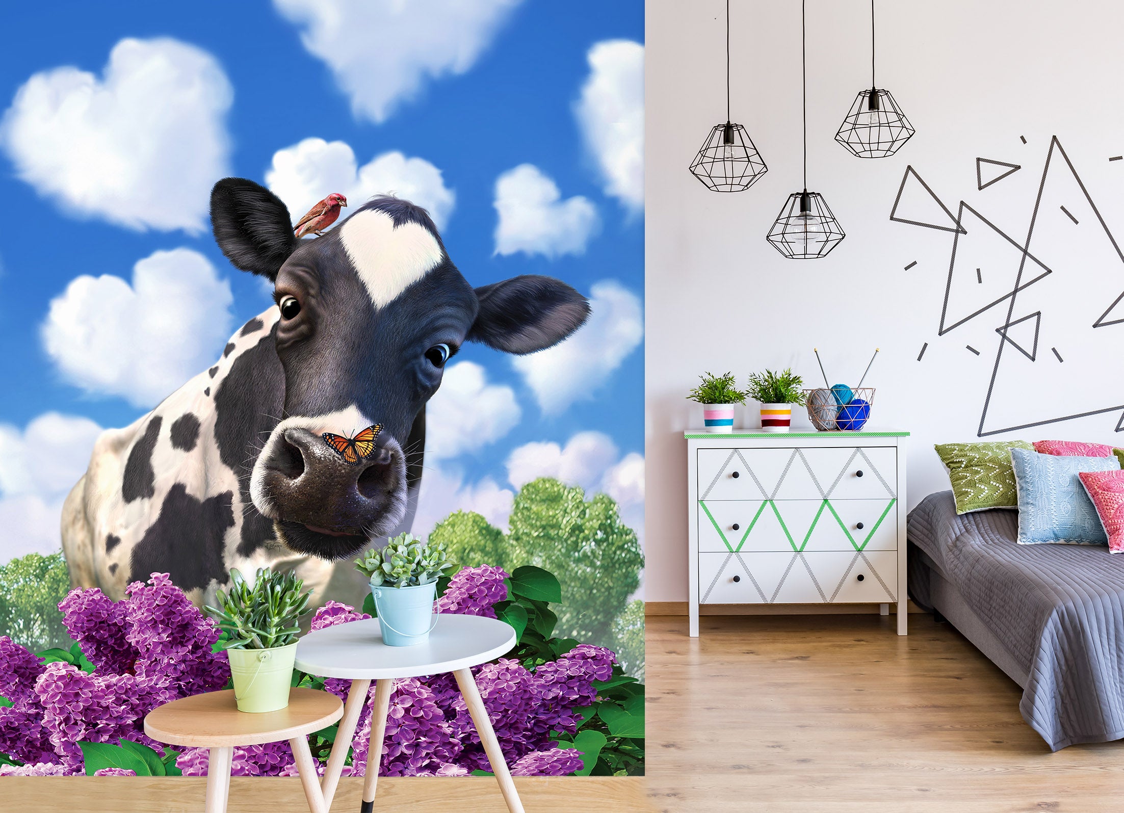 3D Cows 85038 Jerry LoFaro Wall Mural Wall Murals