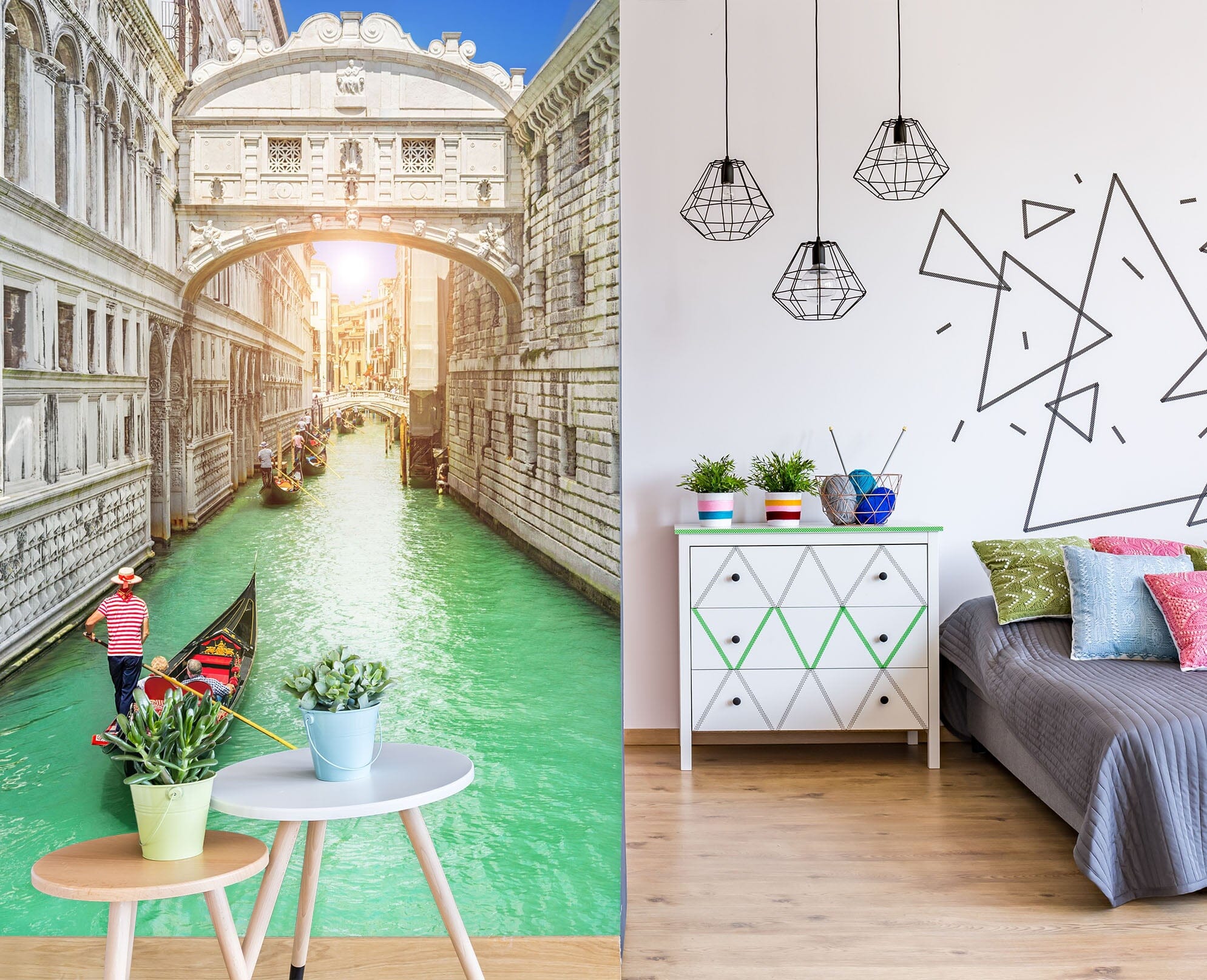 3D Venice Boat 1002 Wall Murals Wallpaper AJ Wallpaper 2