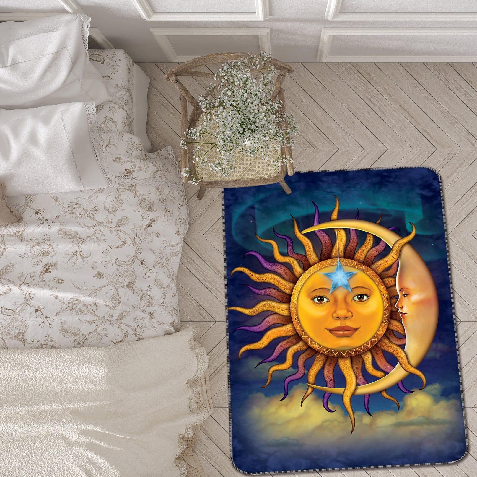 3D Sun Moon 1059 Vincent Hie Rug Non Slip Rug Mat Mat AJ Creativity Home