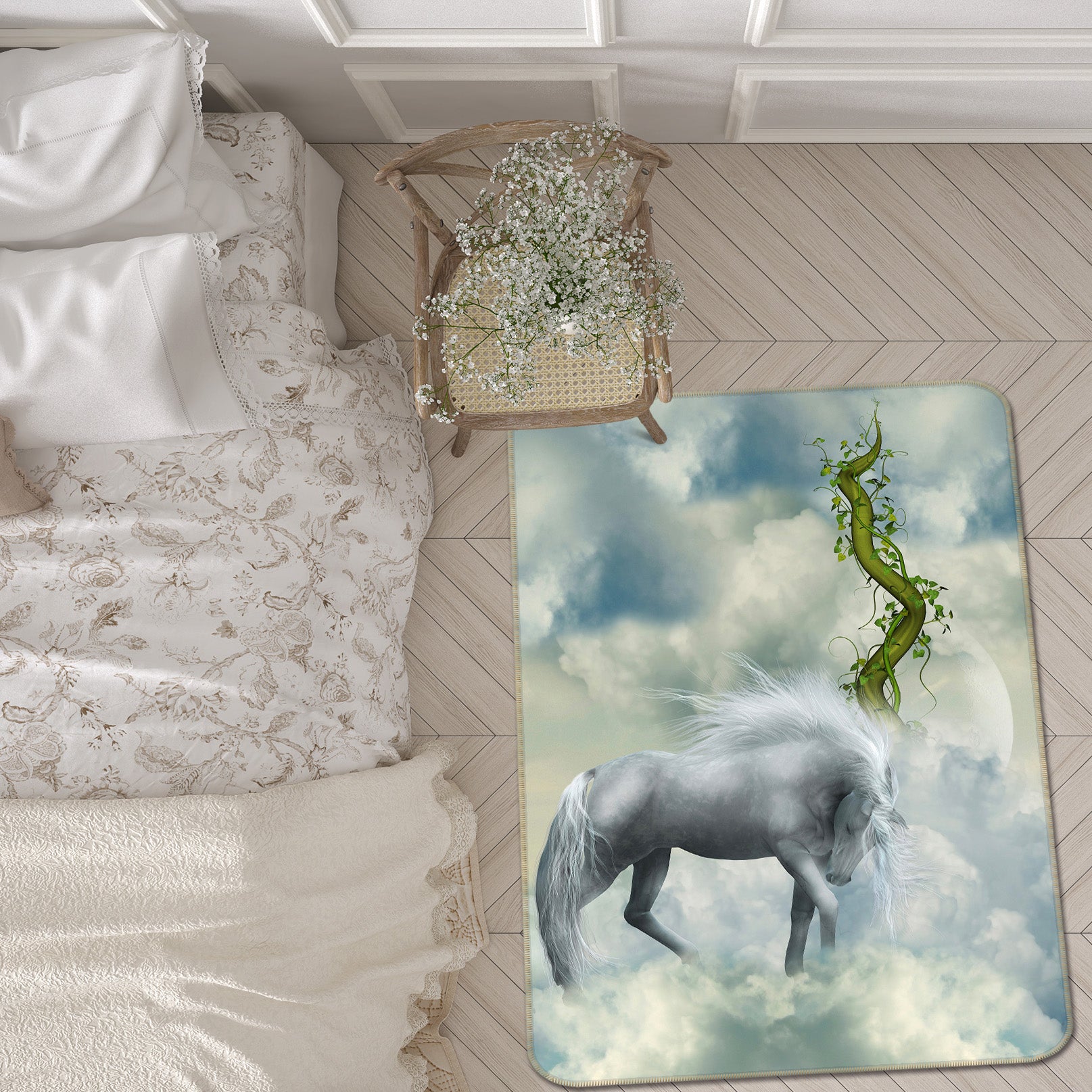 3D Tree Vine Horse 169 Animal Non Slip Rug Mat