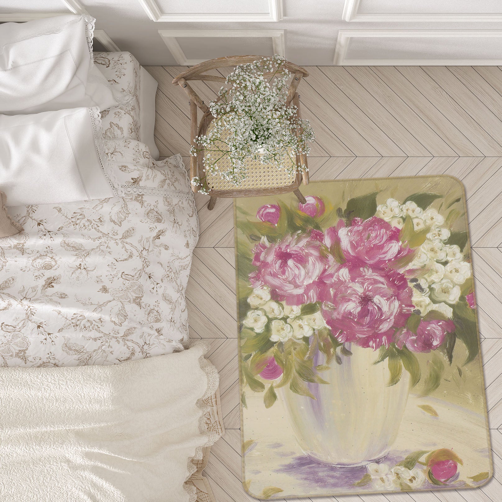 3D Flower Bush 32202 Non Slip Rug Mat