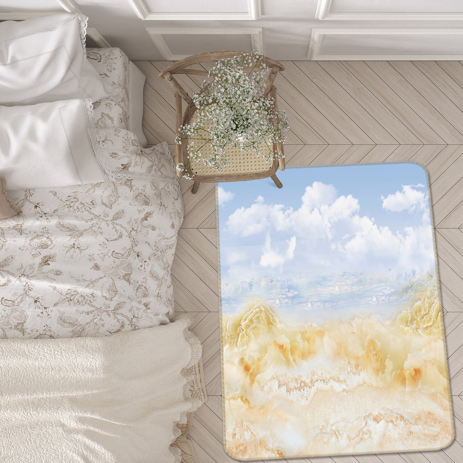 3D Sky Mountain 27146 Non Slip Rug Mat