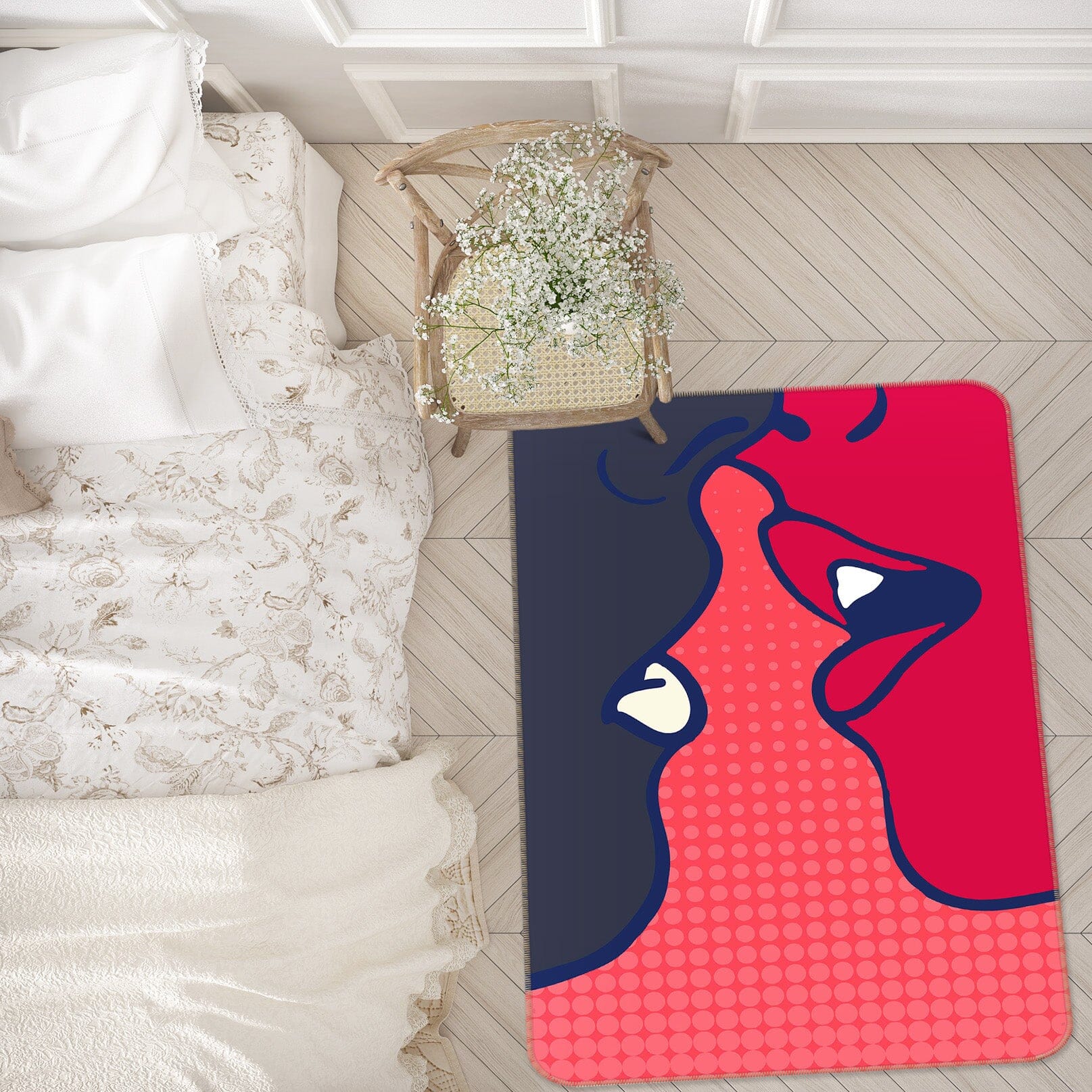 3D The Kiss 1123 Boris Draschoff Rug Non Slip Rug Mat Mat AJ Creativity Home