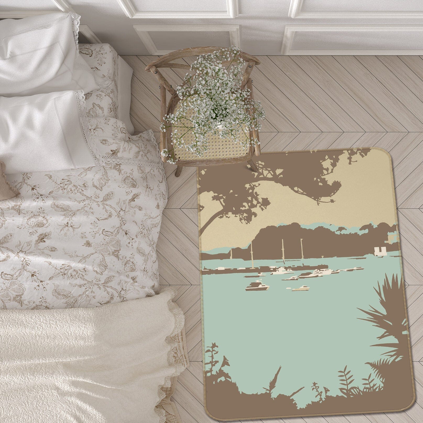 3D Sandbanks Brownsea Island 1138 Steve Read Rug Non Slip Rug Mat Mat AJ Creativity Home