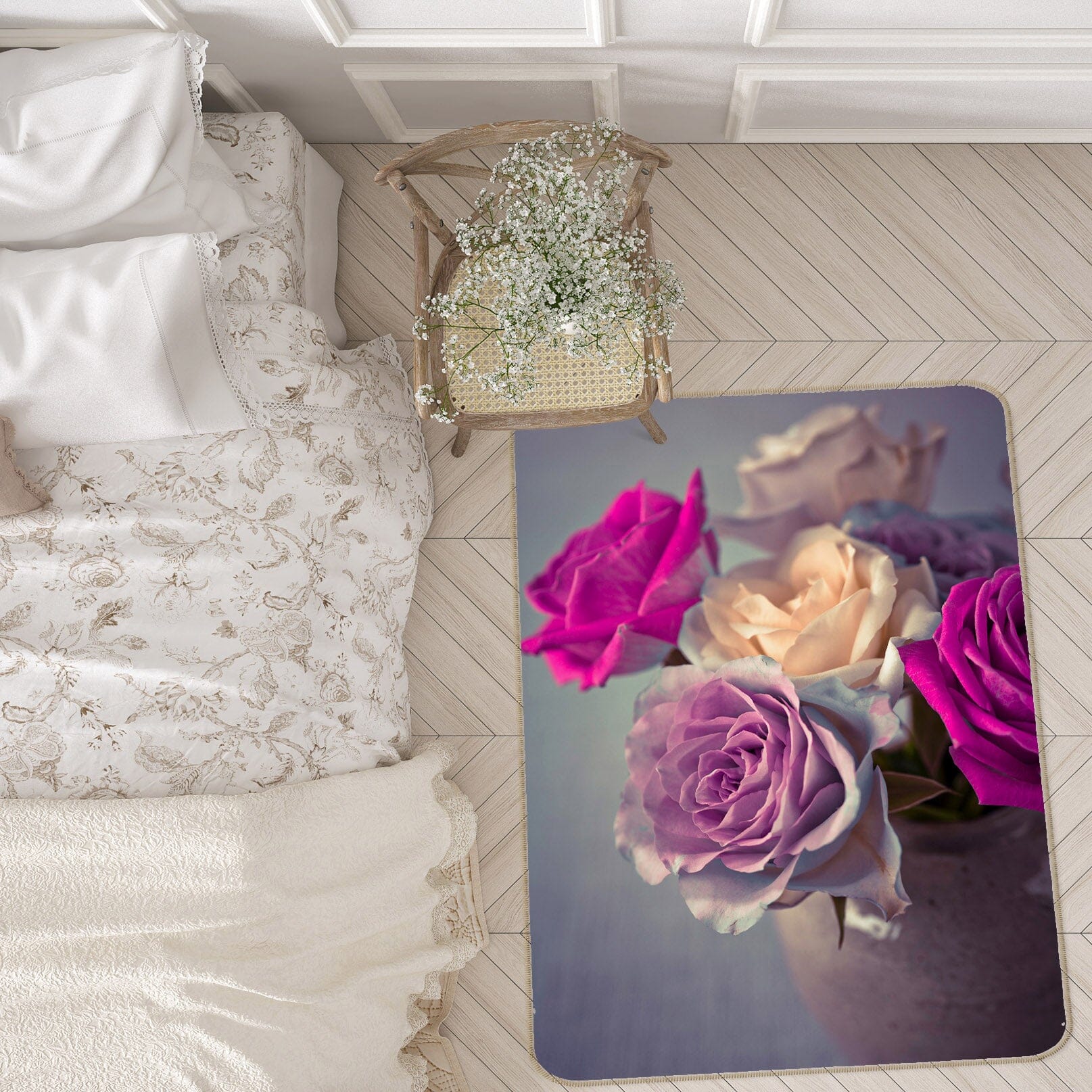 3D Color Rose 3039 Assaf Frank Rug Non Slip Rug Mat Mat AJ Creativity Home