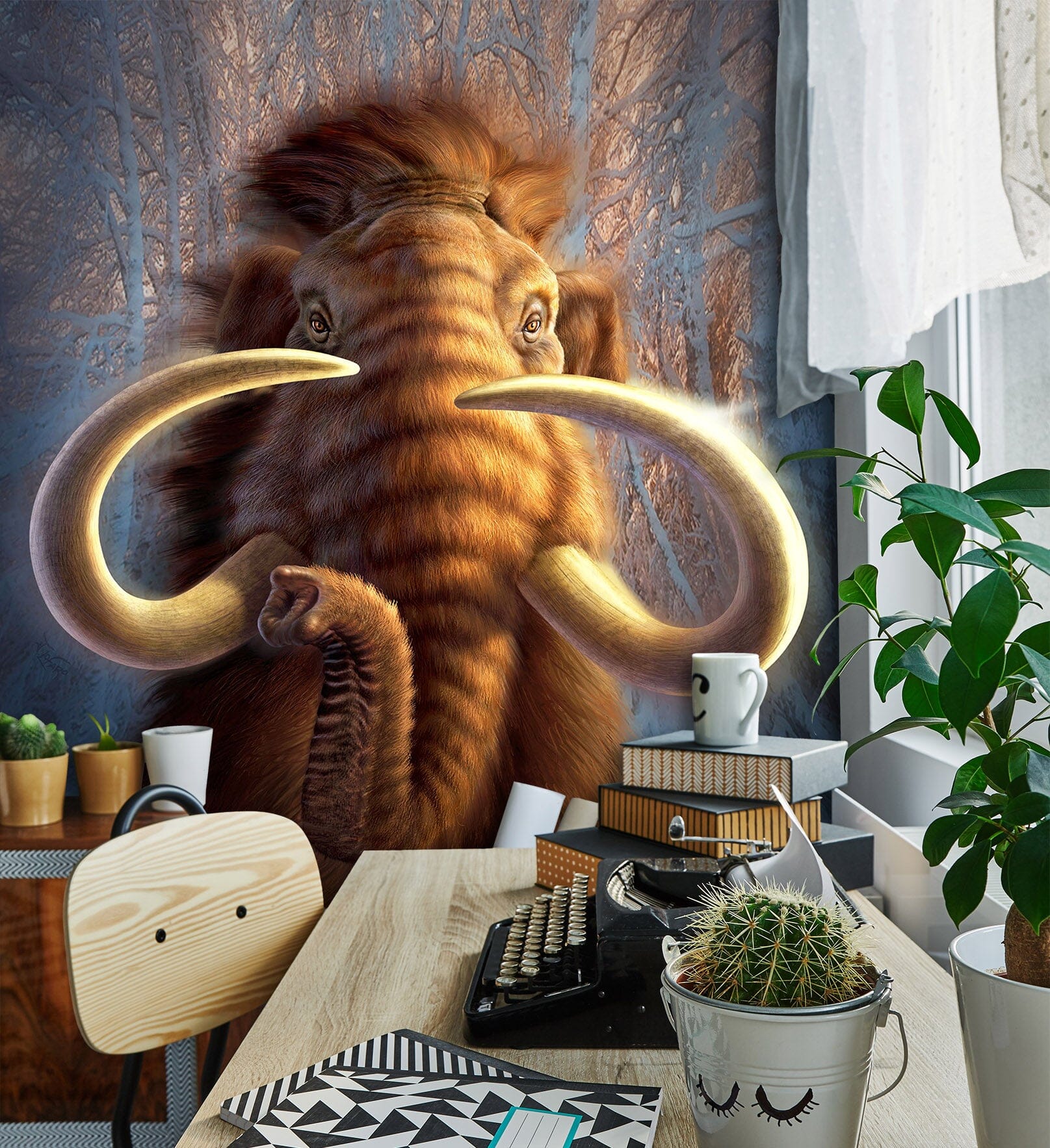 3D Mammoth 1413 Jerry LoFaro Wall Mural Wall Murals Wallpaper AJ Wallpaper 2