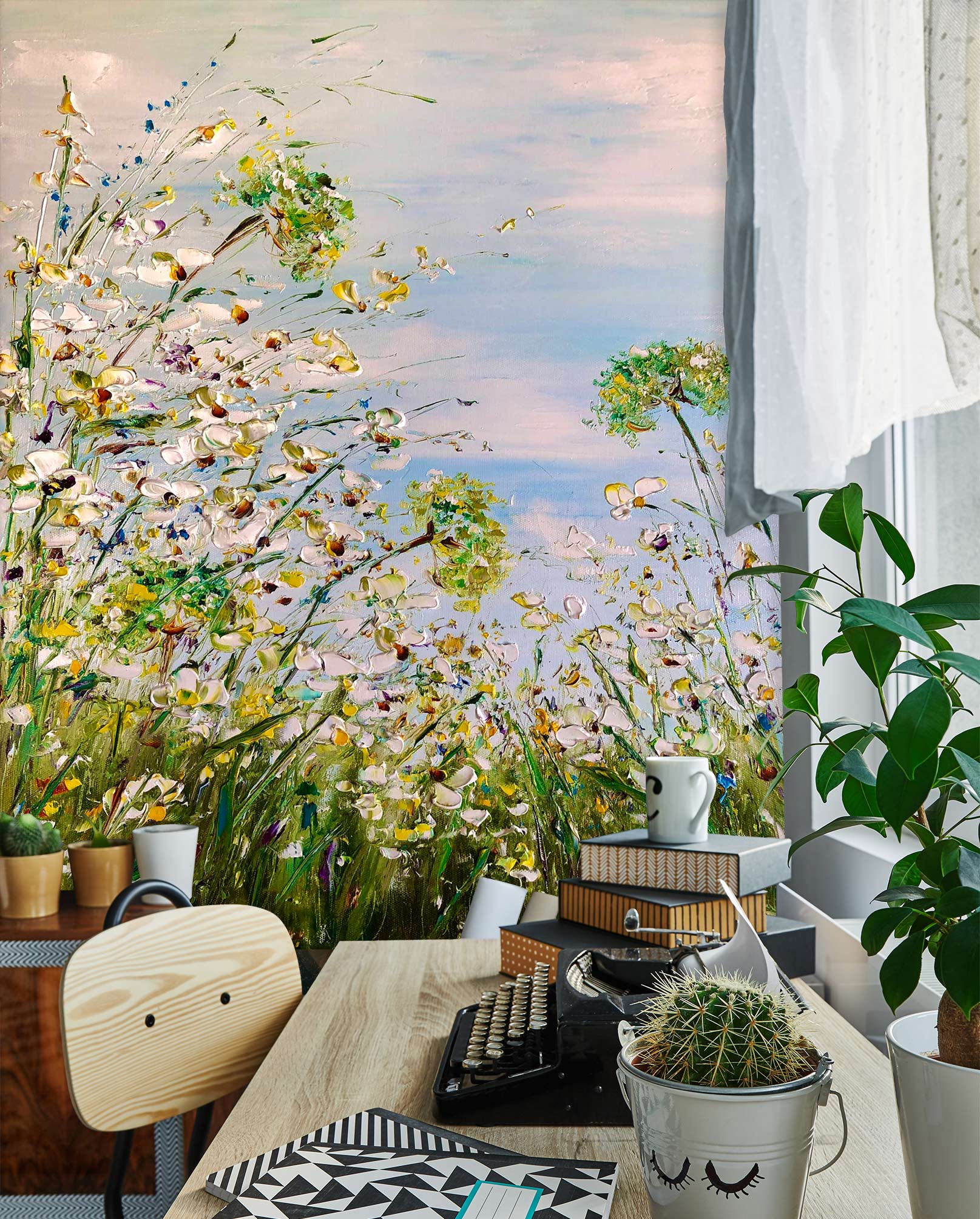 3D Green Flower 167 Skromova Marina Wall Mural Wall Murals