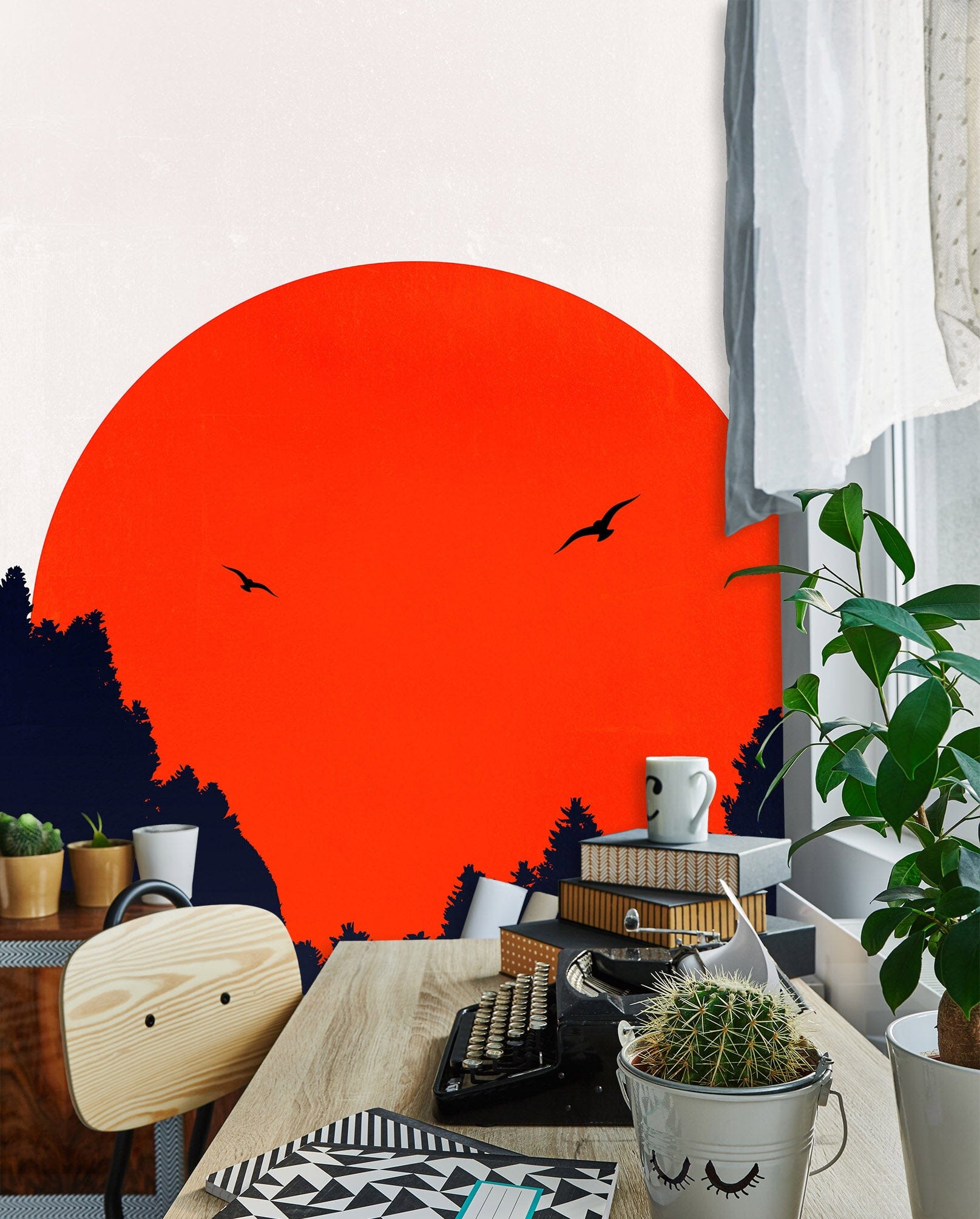 3D Red Sun 1533 Boris Draschoff Wall Mural Wall Murals Wallpaper AJ Wallpaper 2