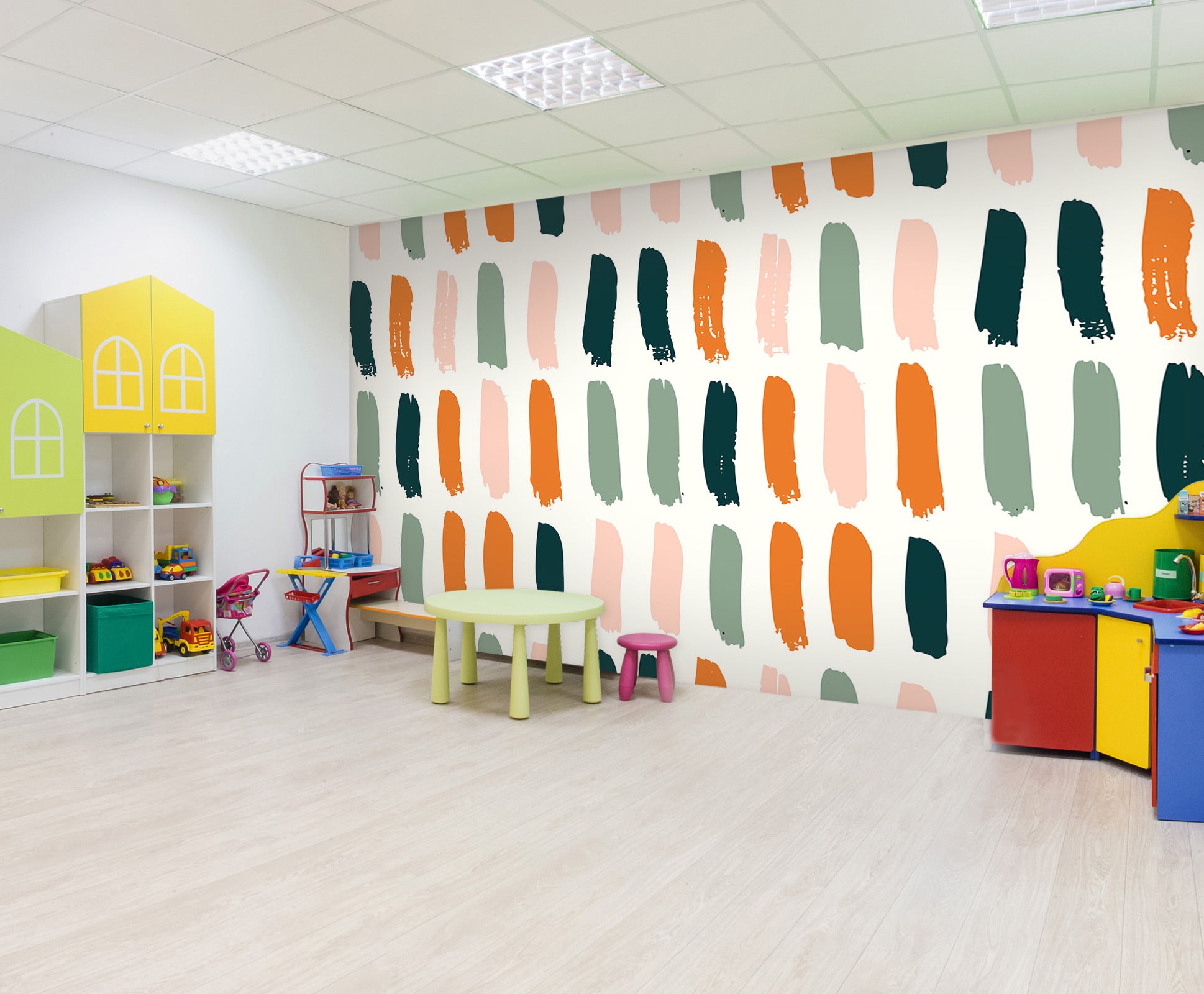 3D Colorful Stripes 120121 Kashmira Jayaprakash Wall Mural Wall Murals