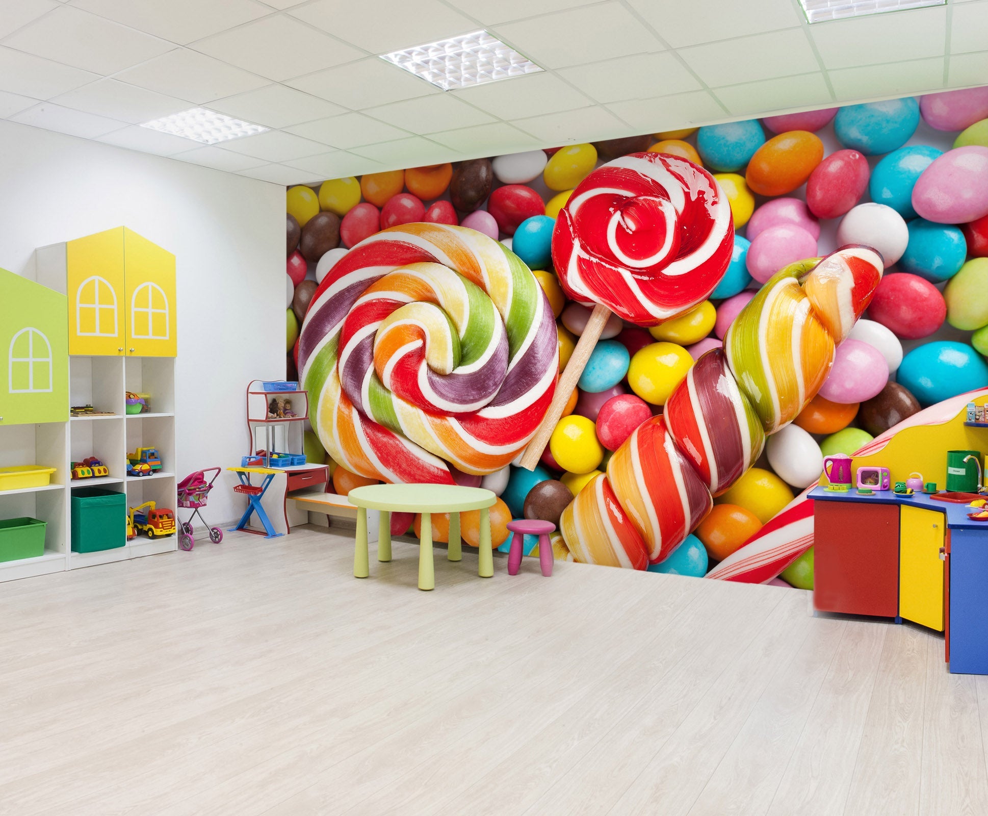 3D Colorful Candy 001 Wall Murals Wallpaper AJ Wallpaper 2