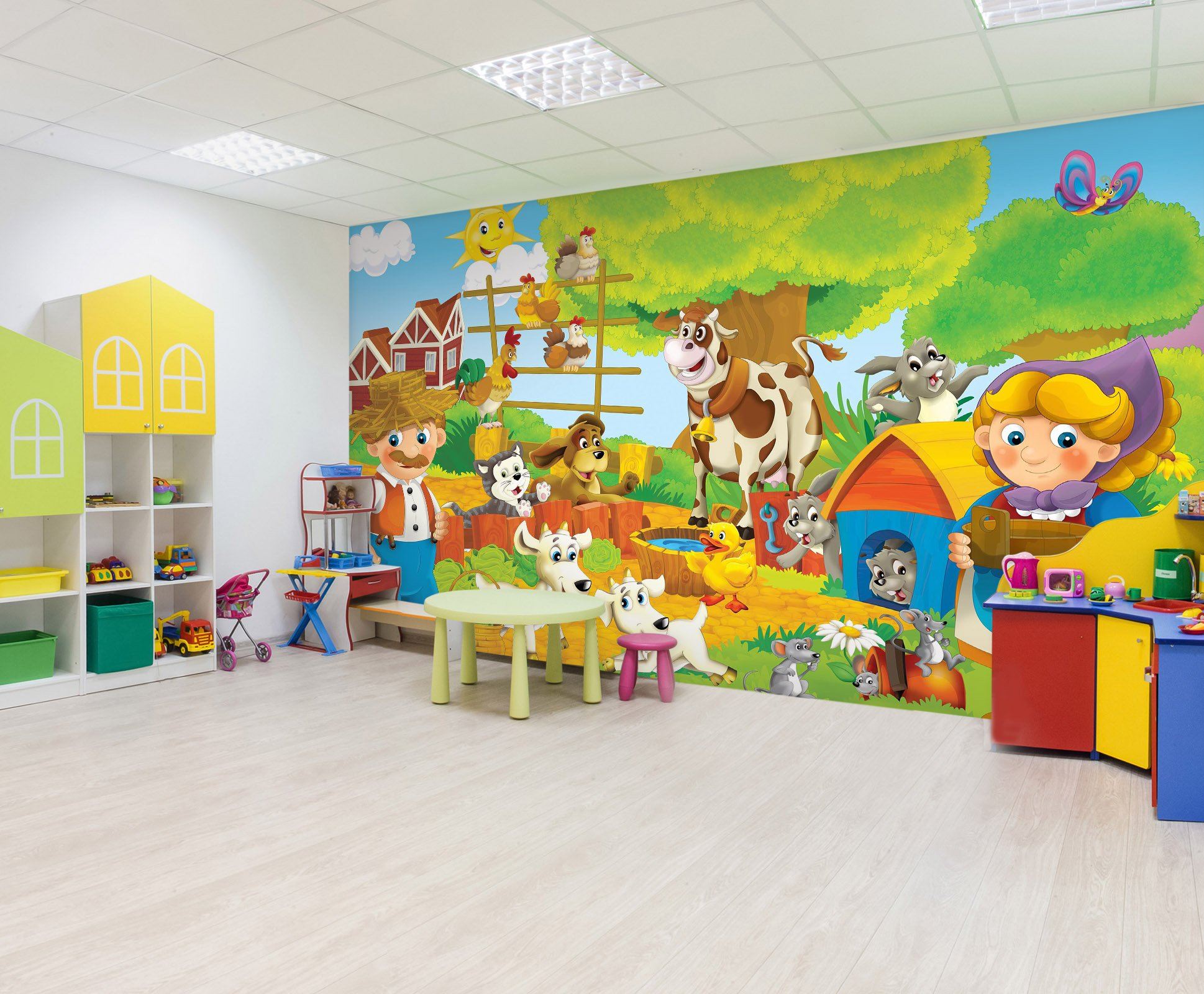 3D Cartoon Duck Dog 005 Wall Murals Wallpaper AJ Wallpaper 2