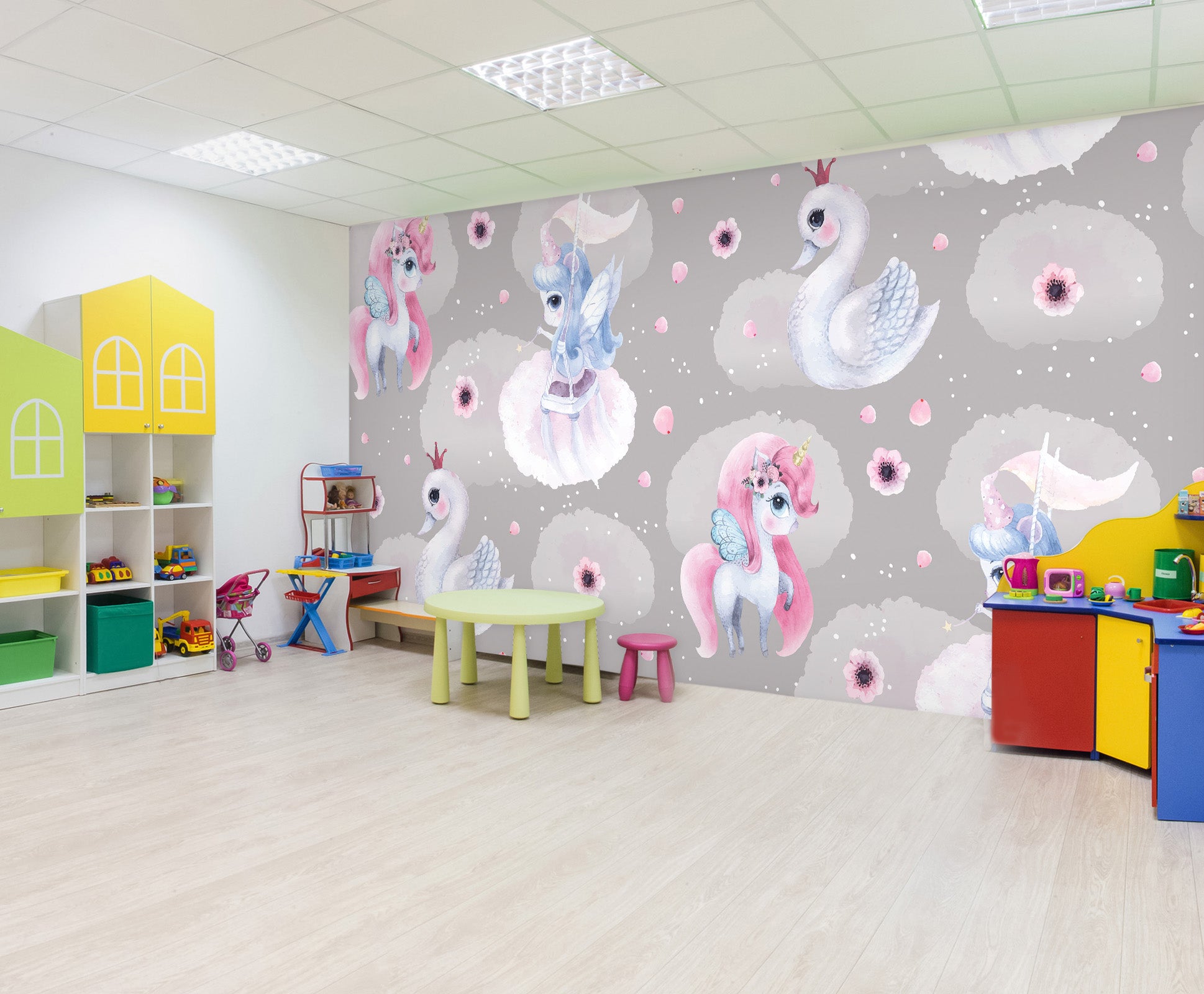3D Cute Unicorn 286 Wall Murals