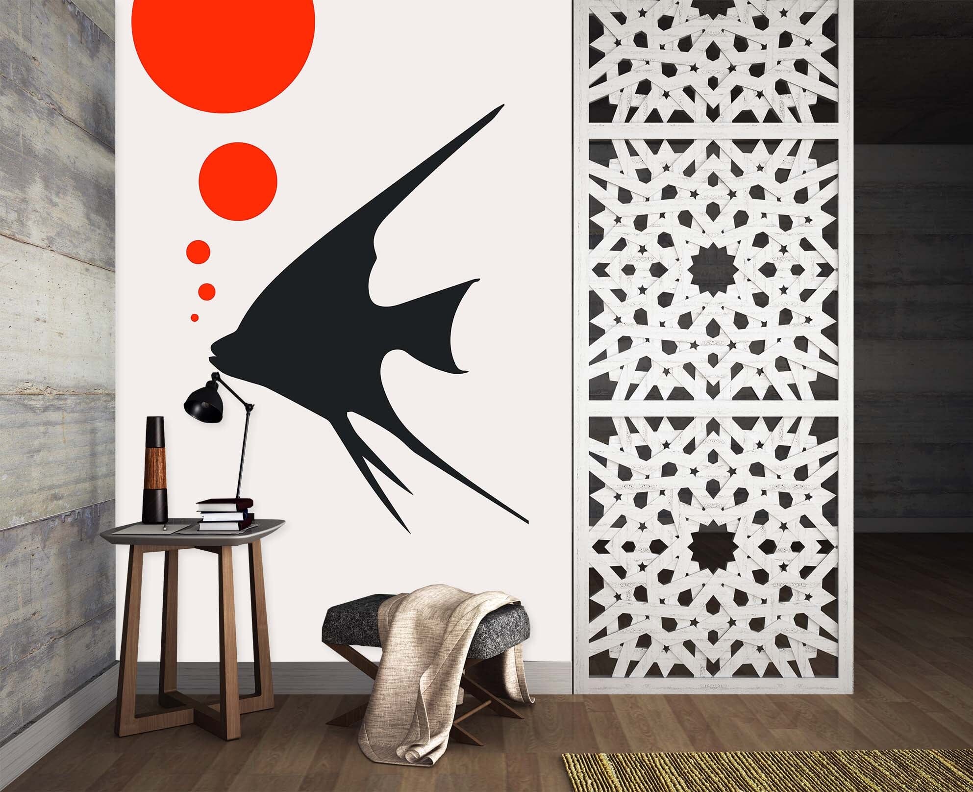 3D Fish Bubble 1415 Boris Draschoff Wall Mural Wall Murals Wallpaper AJ Wallpaper 2