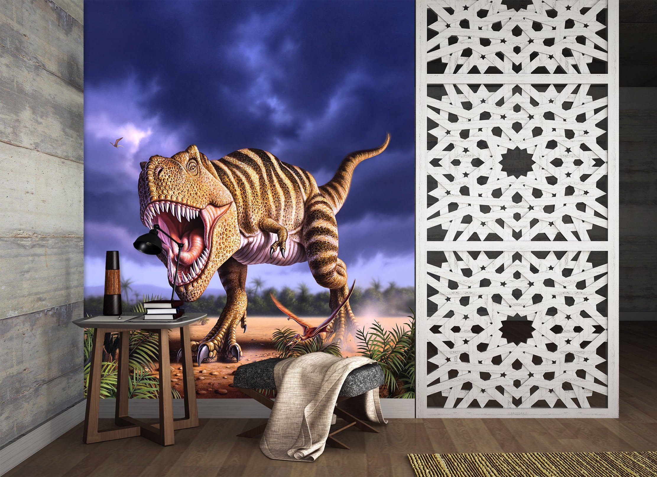 3D Brown Rex 1405 Jerry LoFaro Wall Mural Wall Murals Wallpaper AJ Wallpaper 2