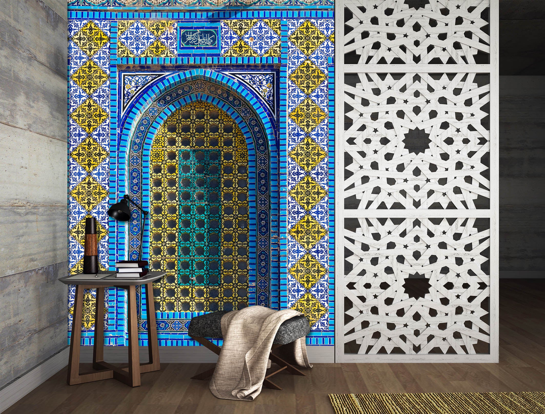 3D Blue Pattern 115 Assaf Frank Wall Mural Wall Murals