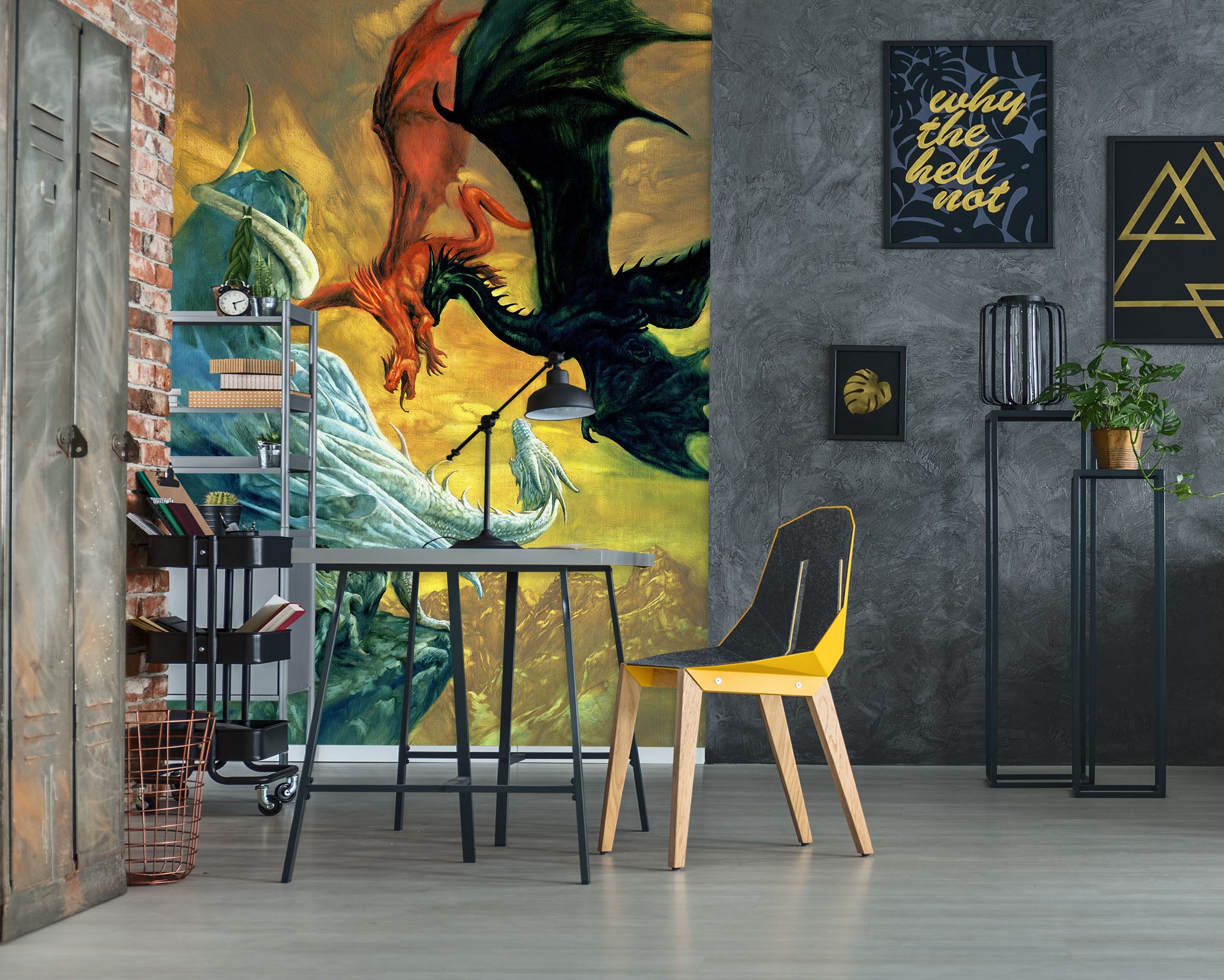 3D Black White Red Dragon 7134 Ciruelo Wall Mural Wall Murals