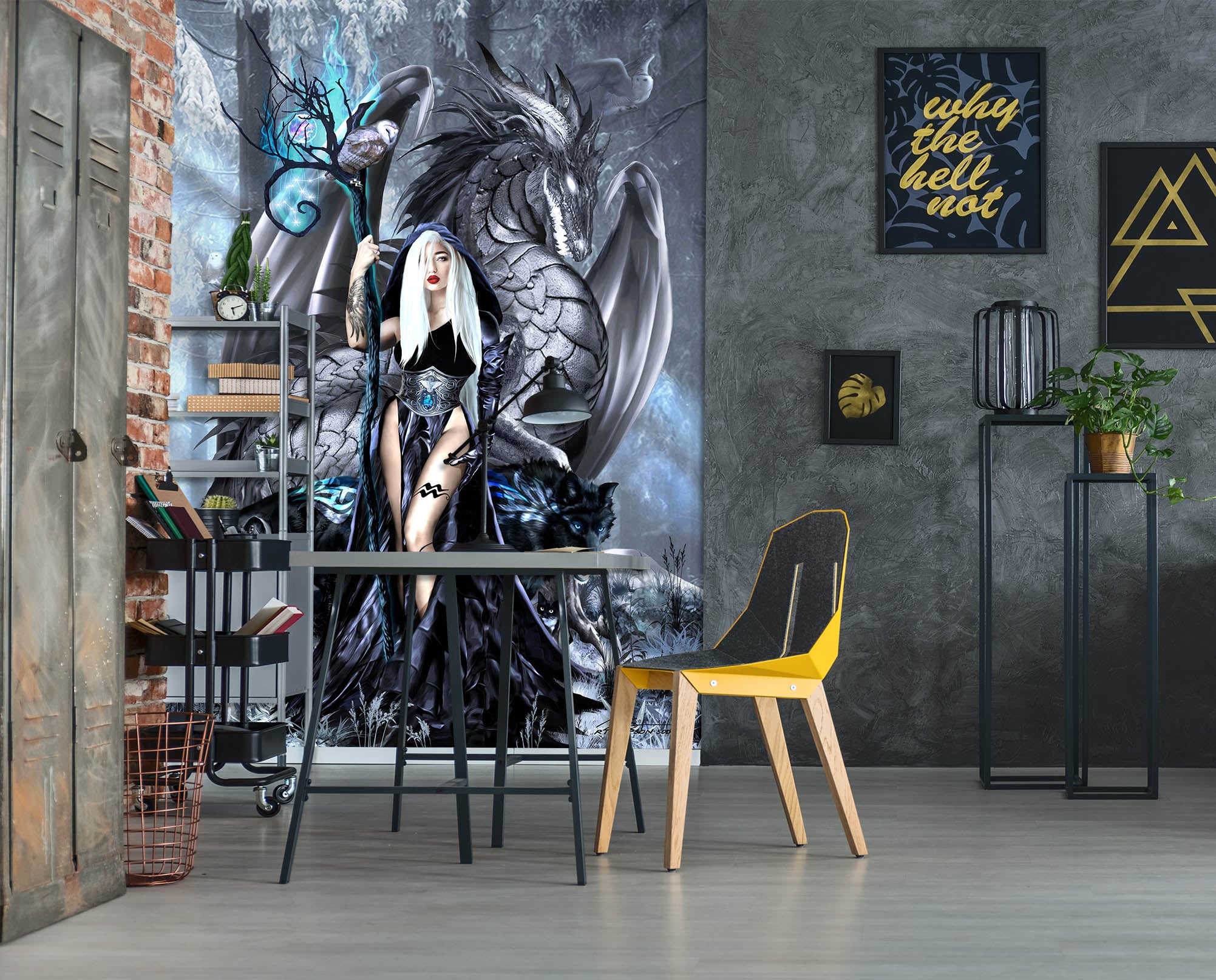 3D Dragon Girl 8121 Ruth Thompson Wall Mural Wall Murals