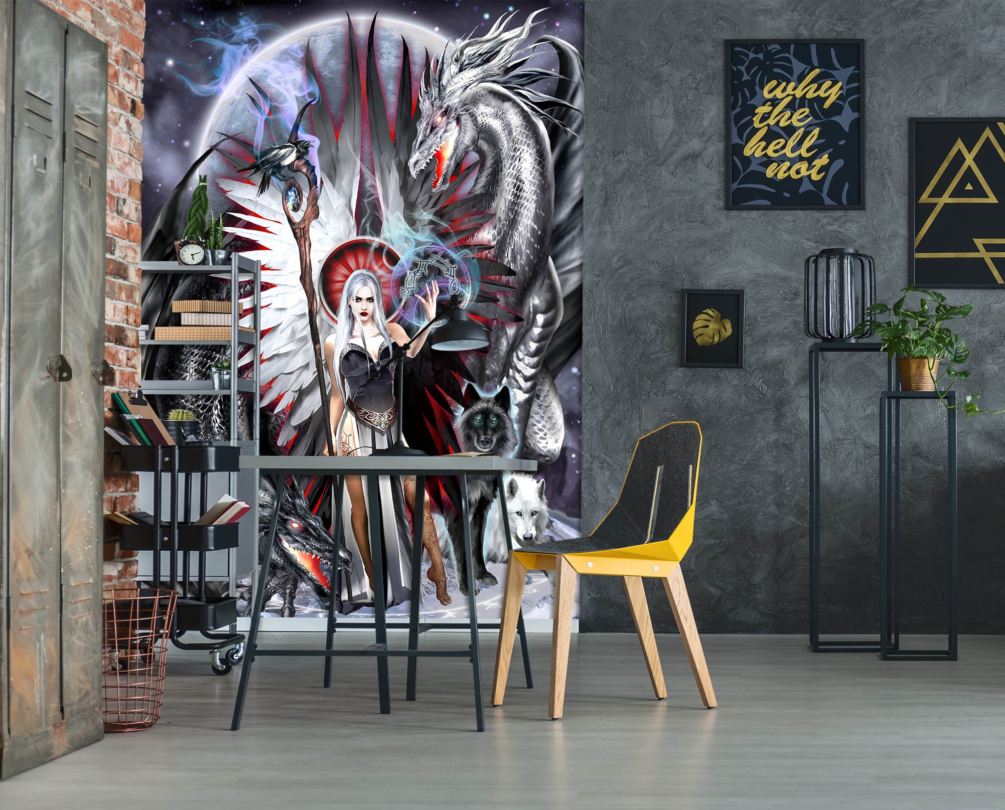 3D Dragon Woman 8145 Ruth Thompson Wall Mural Wall Murals