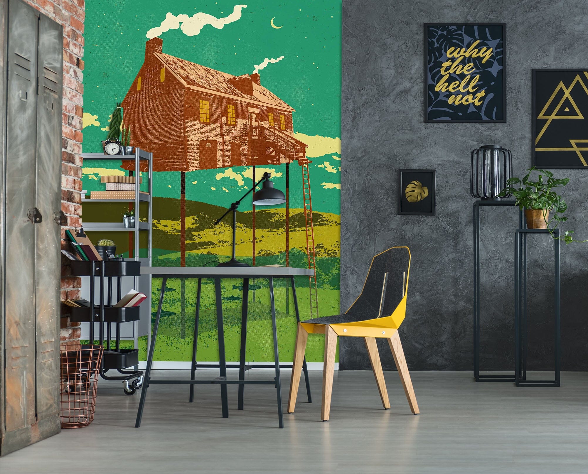 3D River House 1412 Showdeer Wall Mural Wall Murals Wallpaper AJ Wallpaper 2